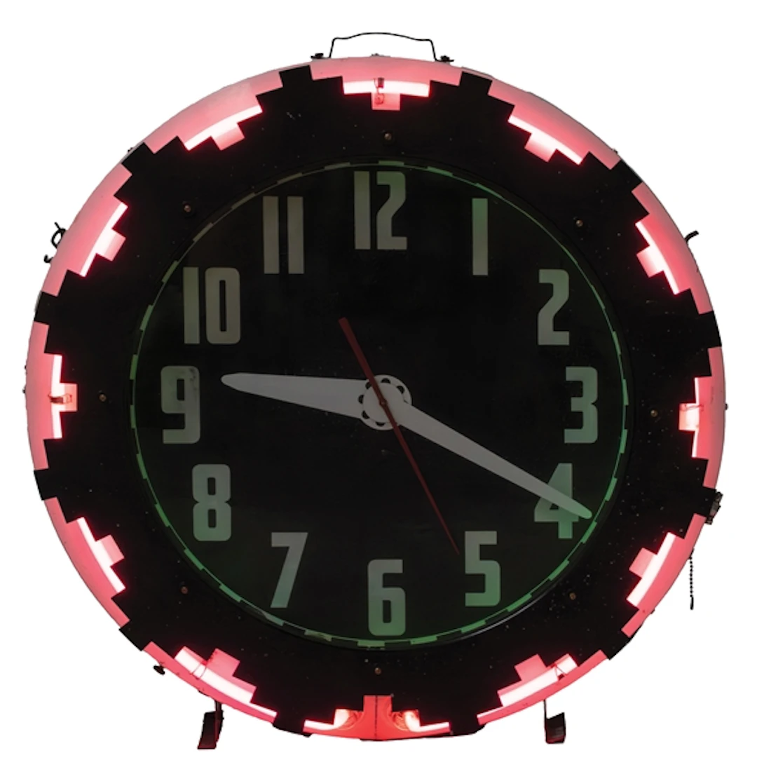 GLOW DIAL AZTEC NEON CLOCK