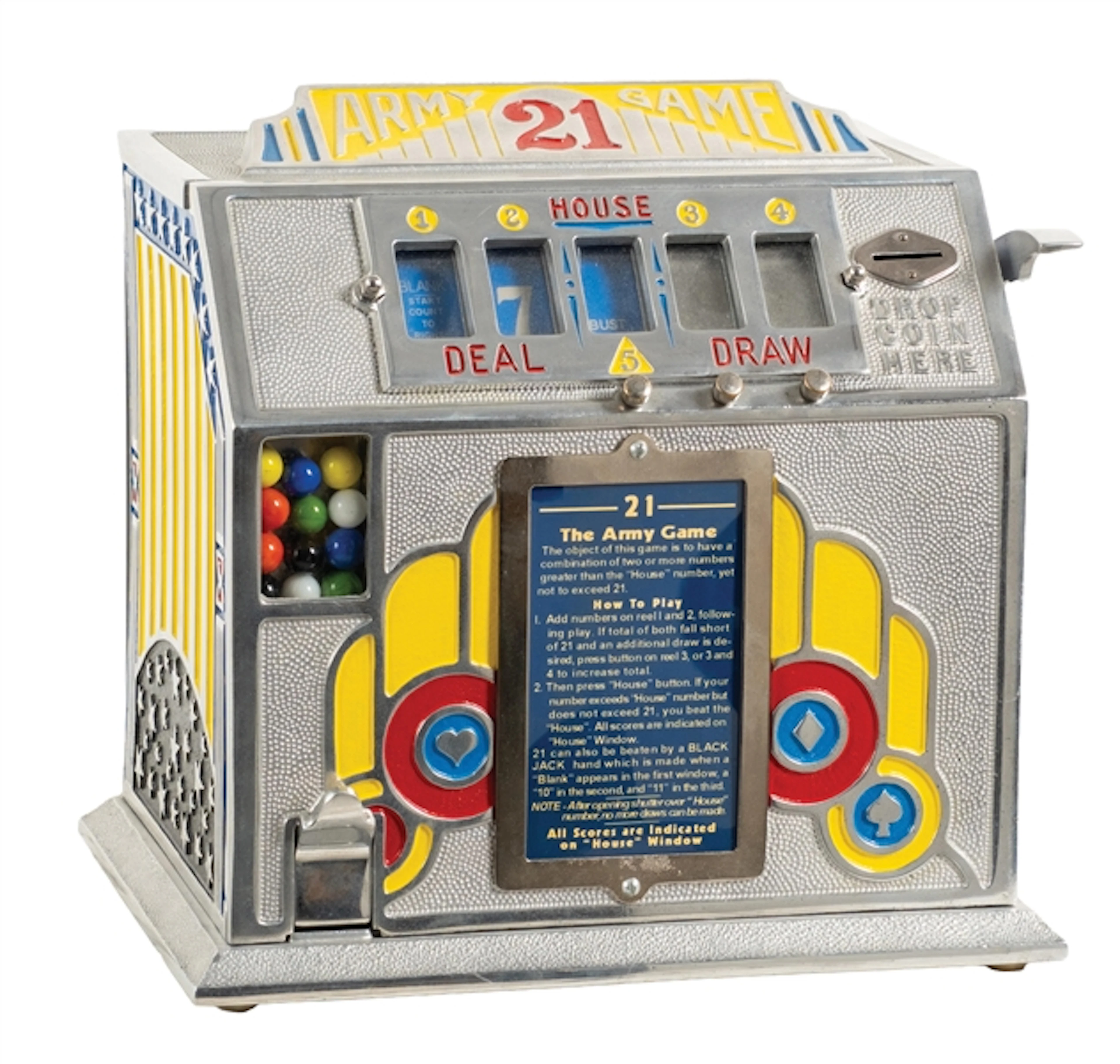 5¢ ARMY 21 GAME ALUMINUM TRADE STIMULATOR