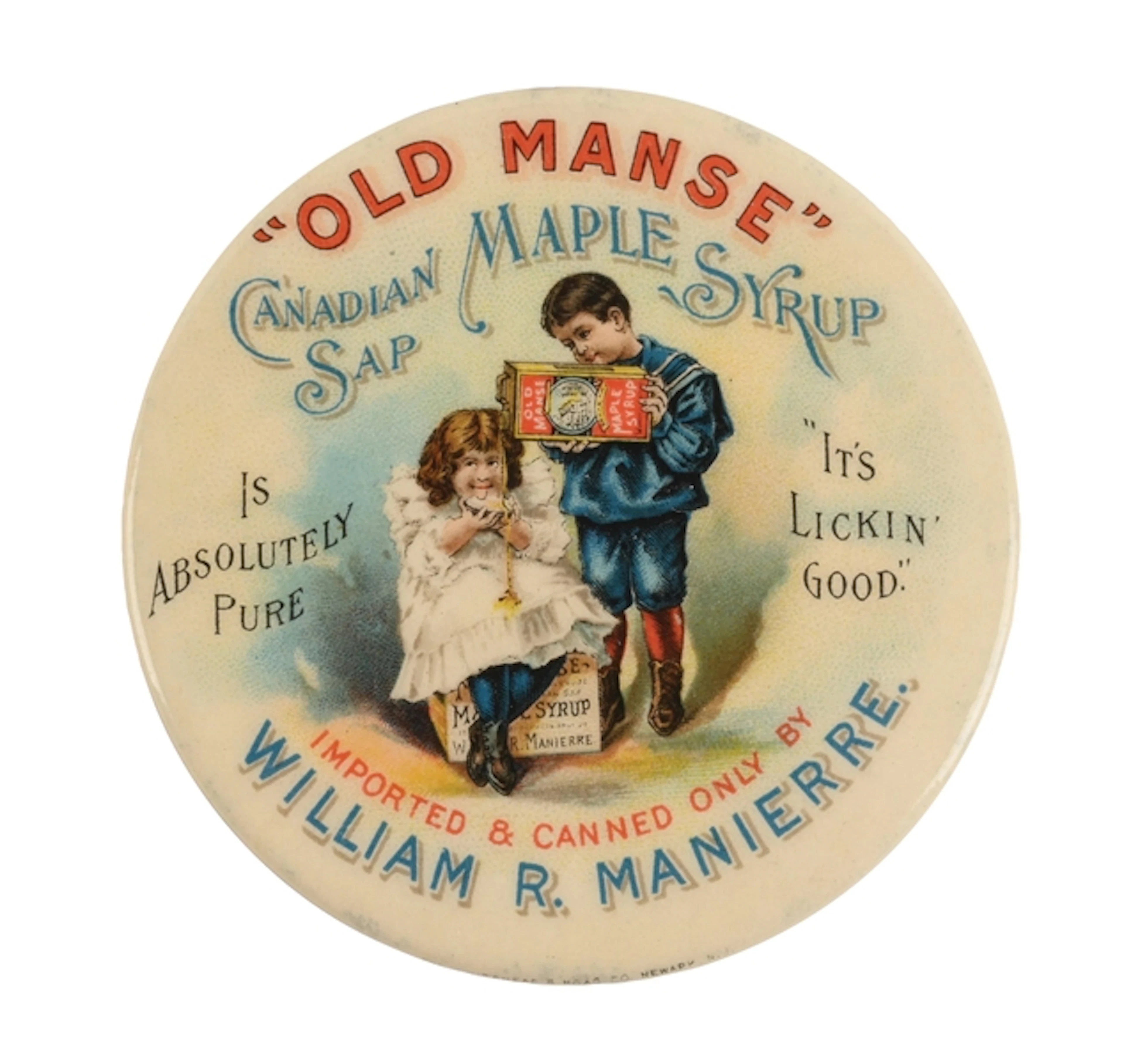 "OLD MANSE" MAPLE SYRUP ADVERTISING MIRROR