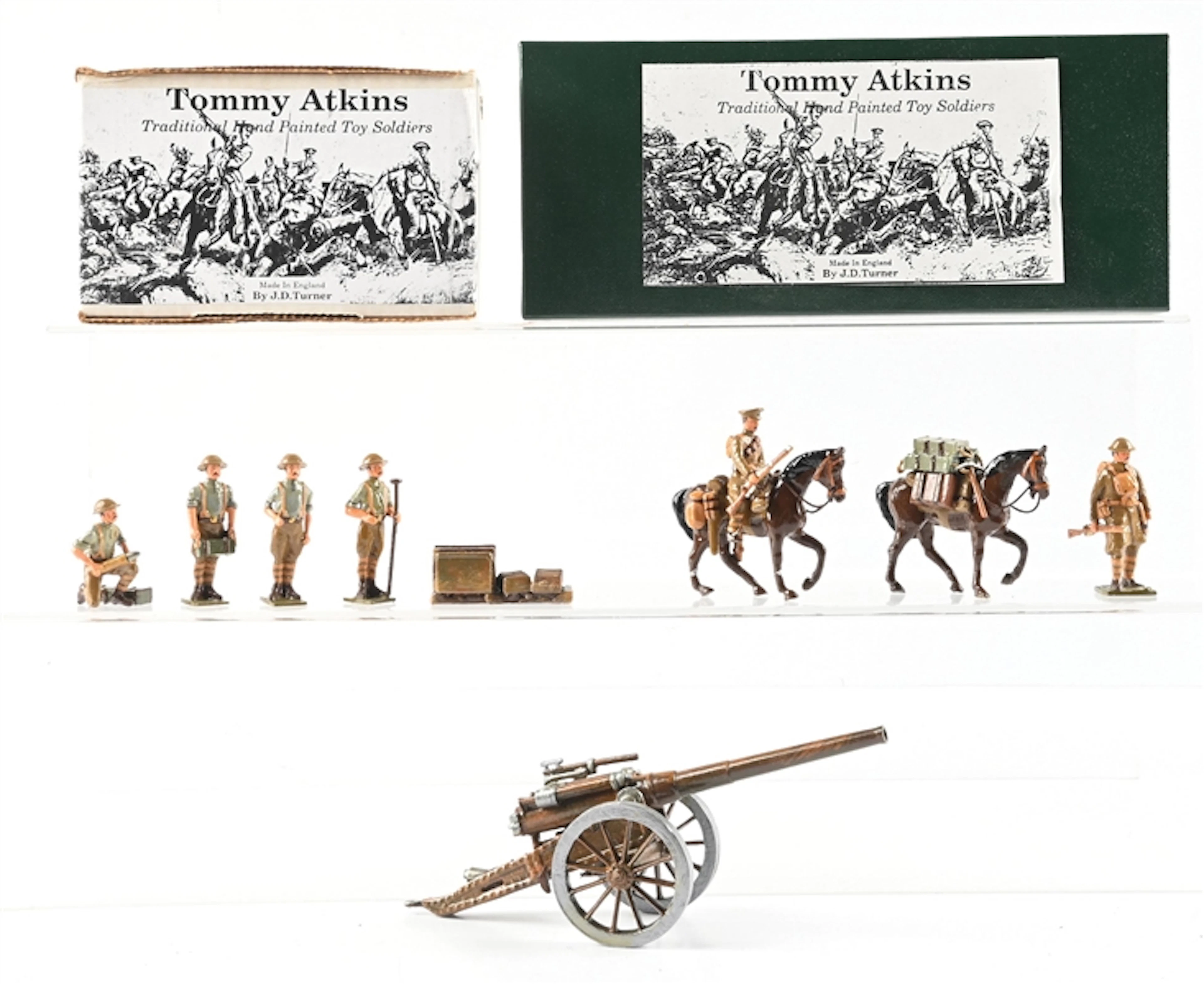 LOT OF 2: TOMMY ATKINS TRADITIONAL HAND-PAINTED TOY SOLDIER SETS IN BOXES