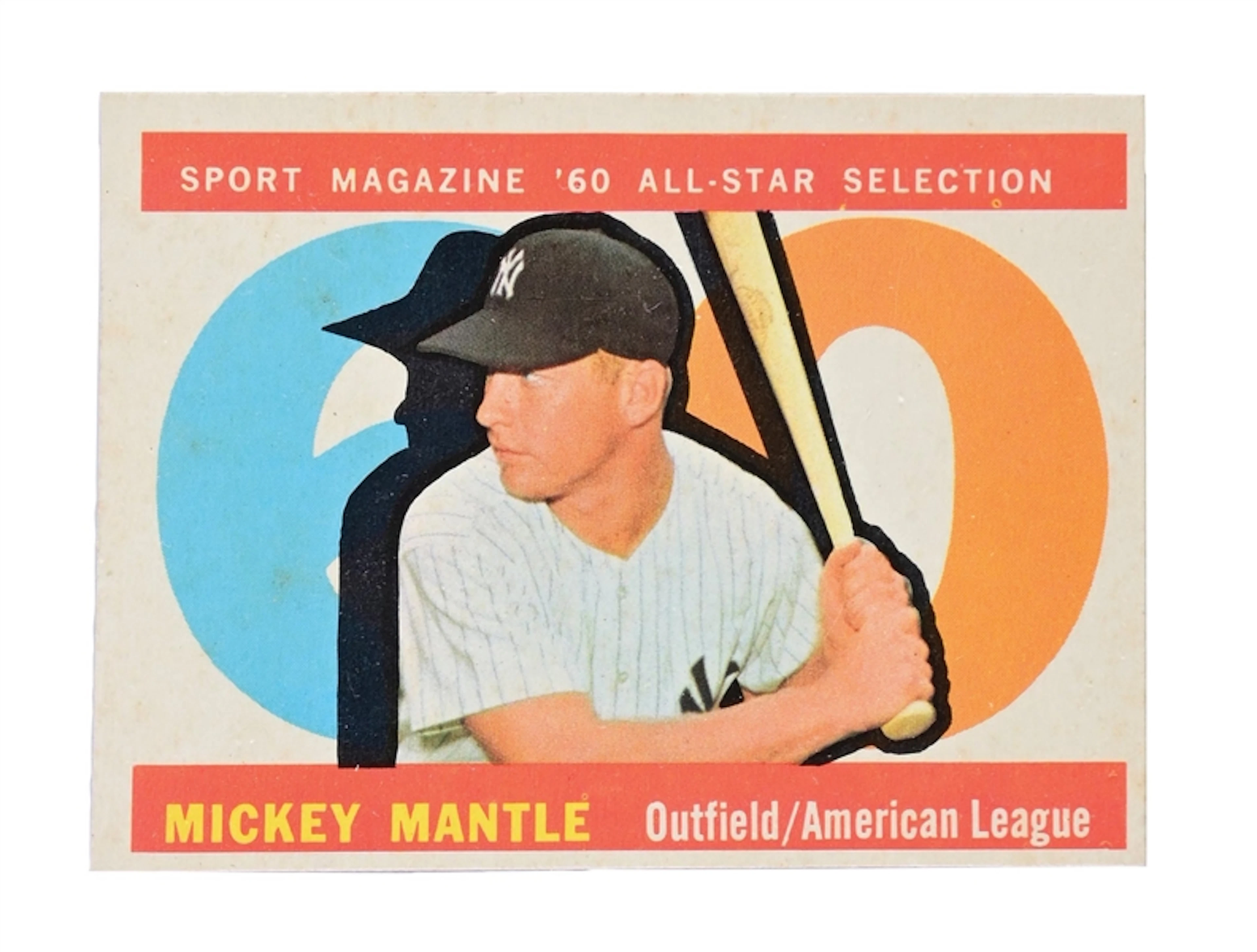 1960 TOPPS SPORTS MAGAZINE '60 ALL-STAR SELECTION MICKEY MANTLE