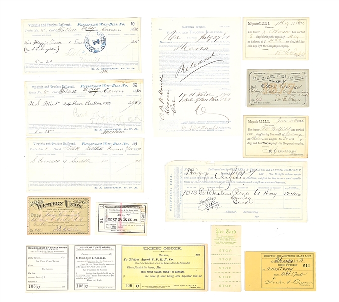 LOT OF WESTERN RAILROAD EPHEMERA