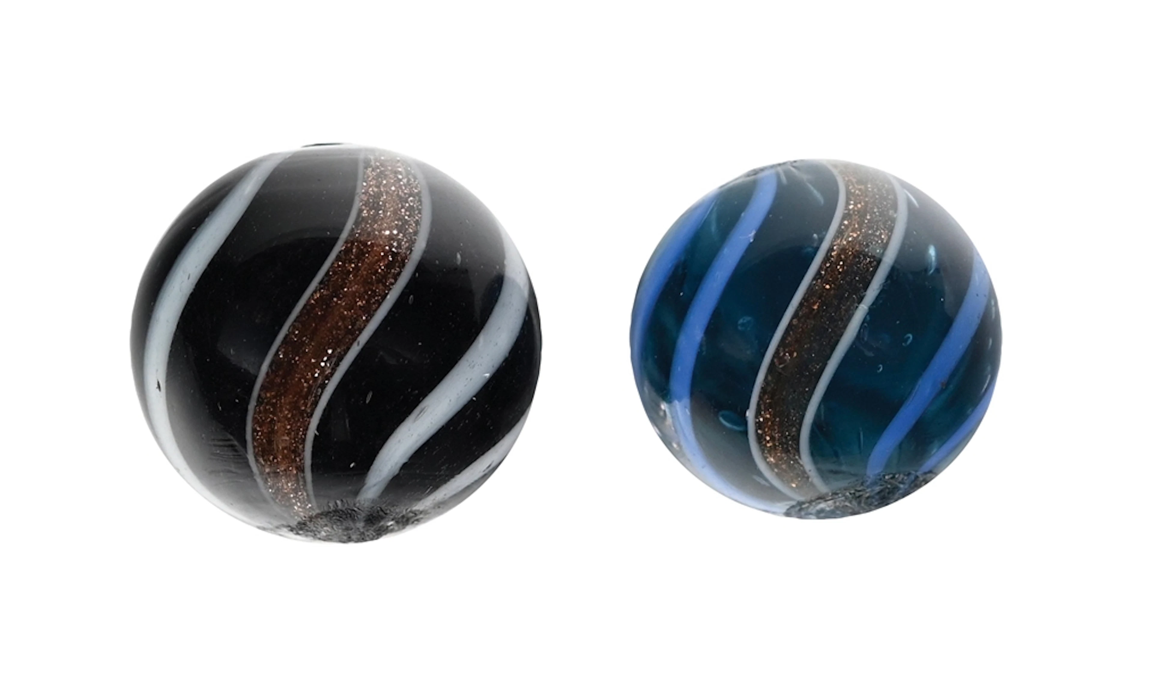 LOT OF 2: LUTZ BANDED MARBLES
