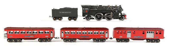 LIONEL STANDARD GA. NO. 385E STEAM PASSENGER SET