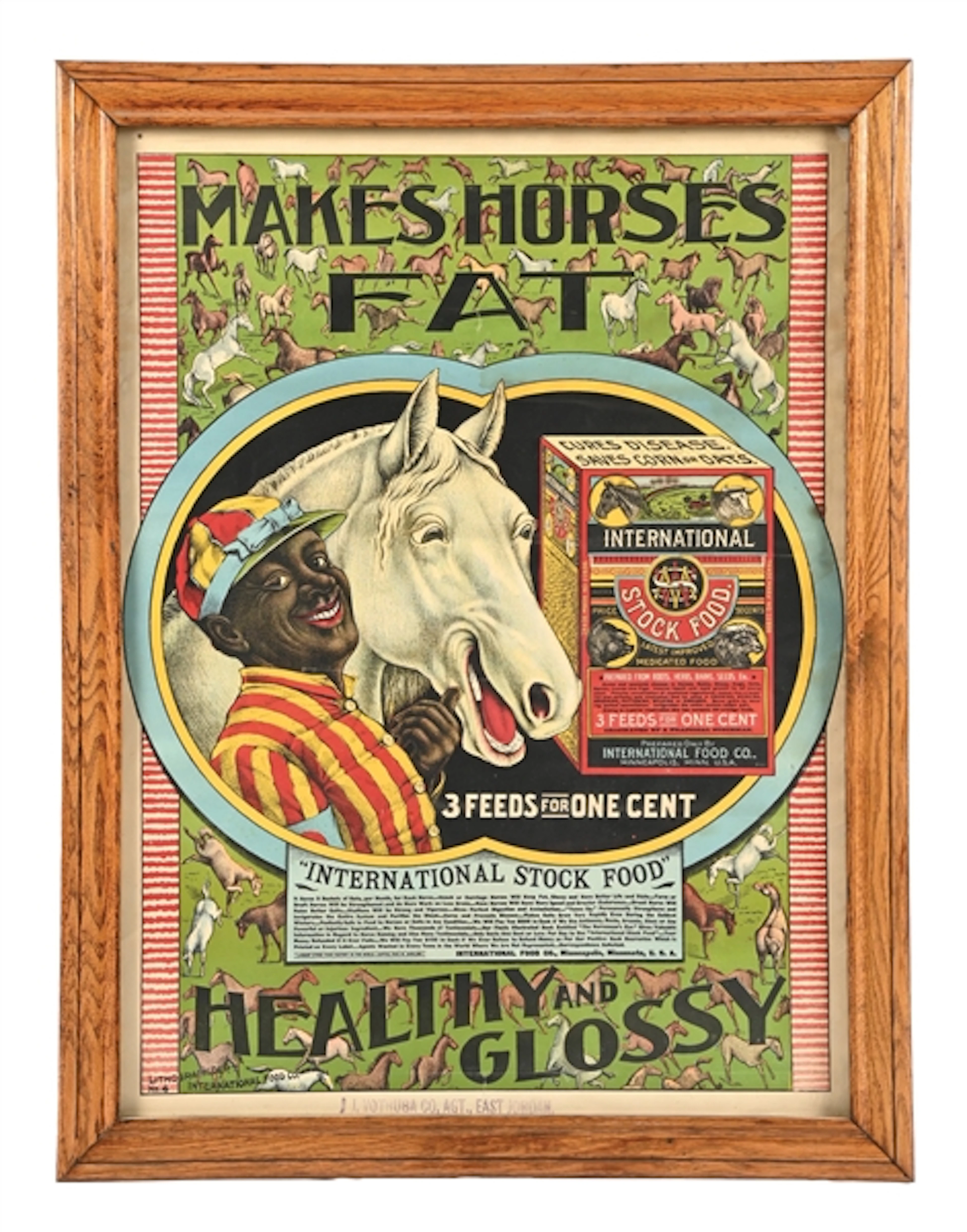 FRAMED PAPER POSTER FOR INTERNATIONAL STOCK FOOD