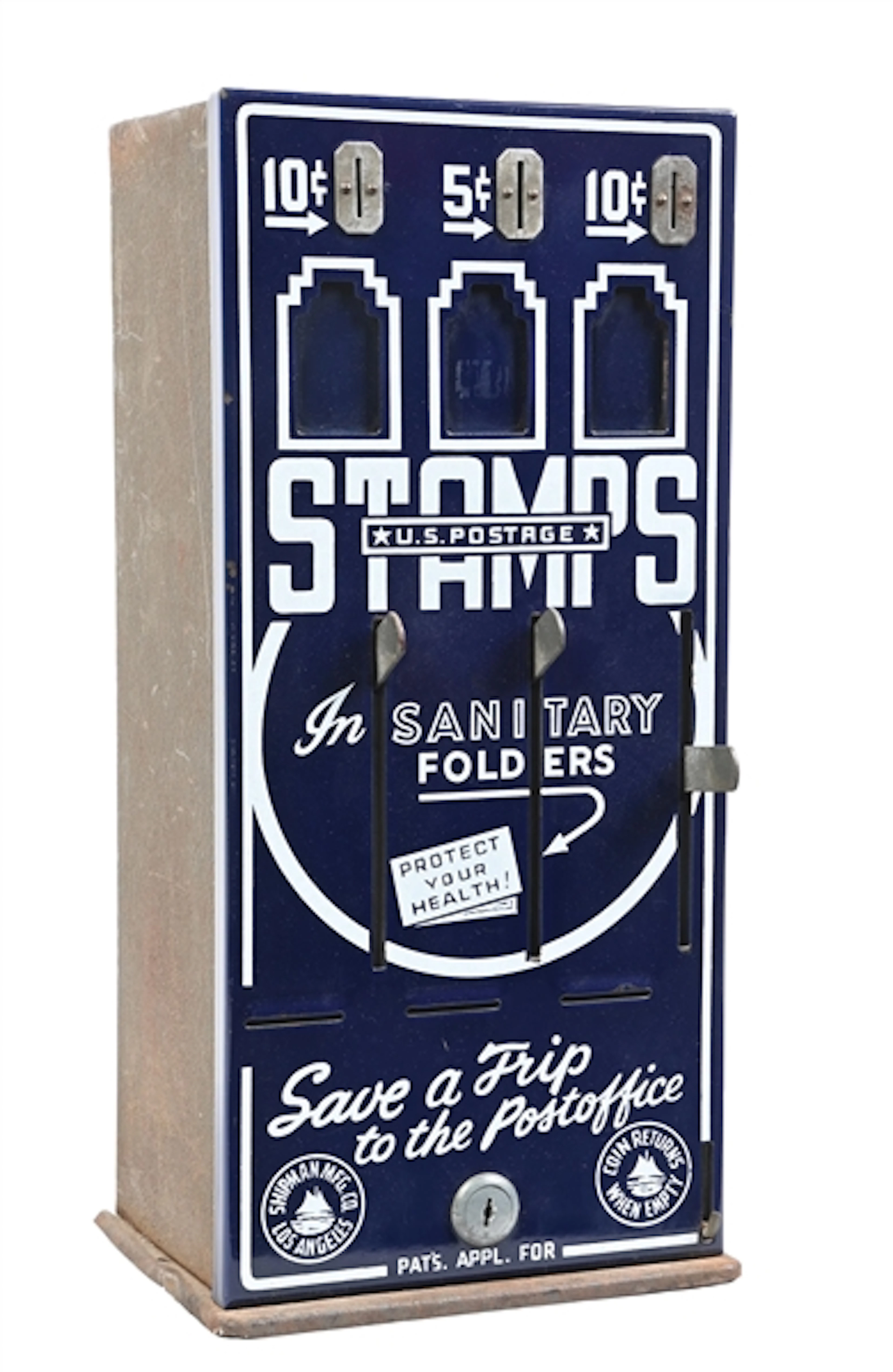 SHIPMAN MFG. CO. POSTAGE STAMP VENDING MACHINE