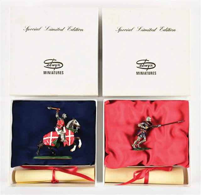 LOT OF 2: SELWYN MINIATURES F9303 & M9305 LIMITED EDITION FIGURES W/ BOXES