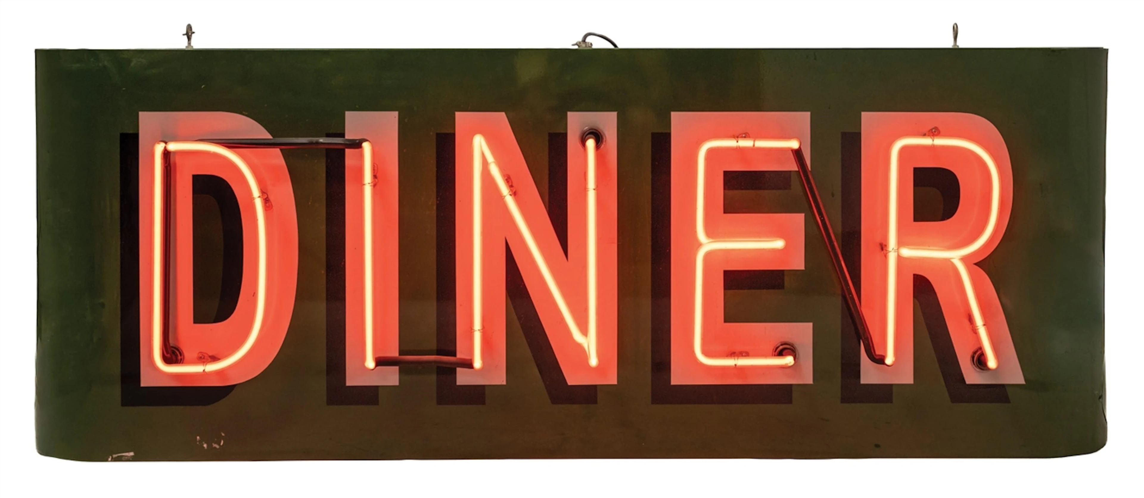 GREEN NEON DINER SIGN