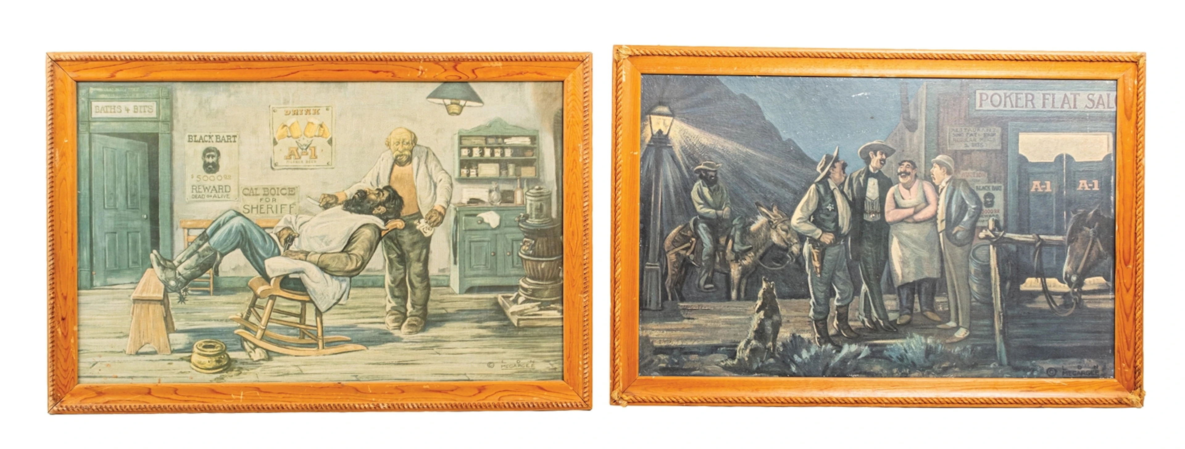 COLLECTION OF 2 LON MEGARGEE WESTERN PRINTS