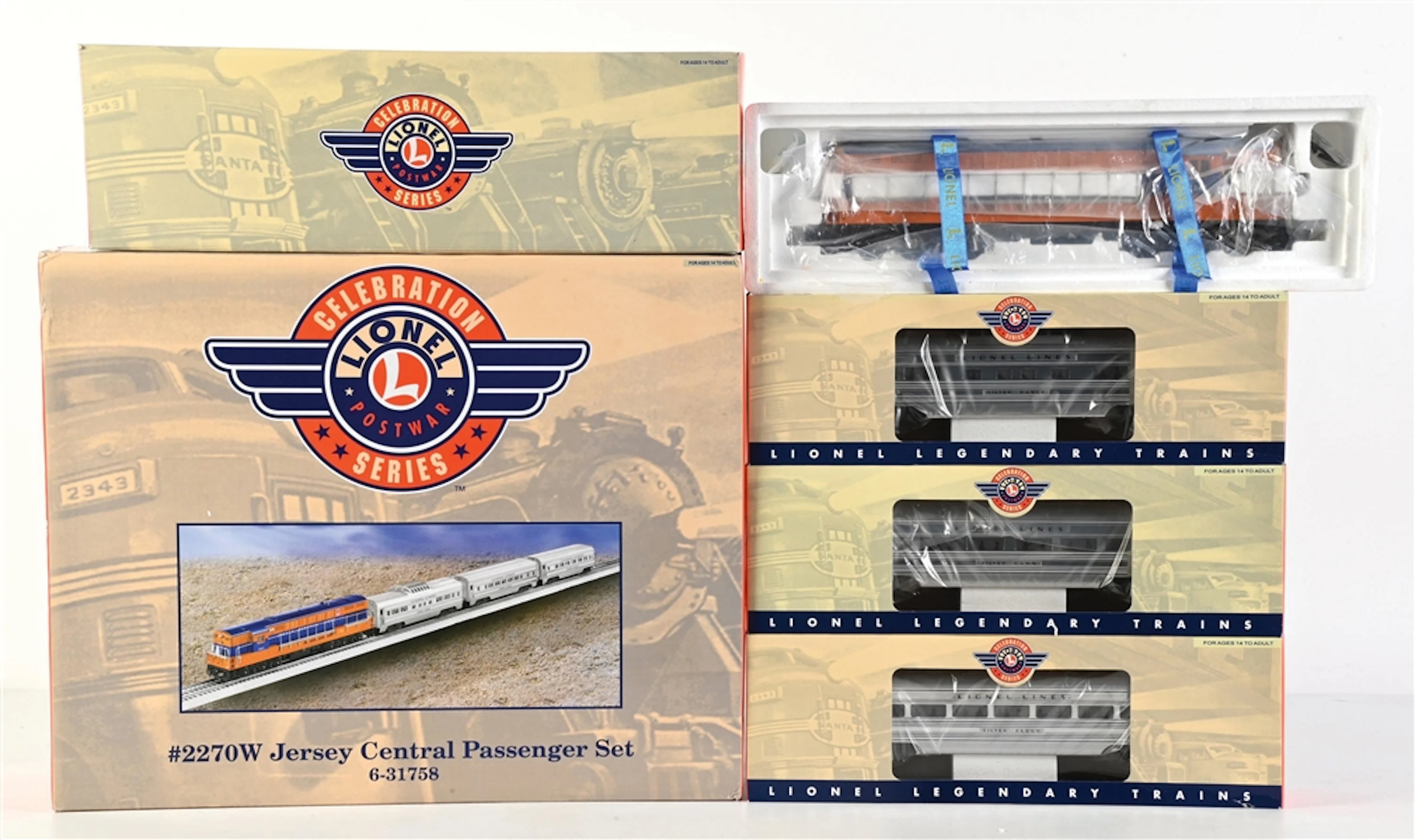LIONEL O-GA. 6-31758 CELEBRATION SERIES NO. 2270W JERSEY CENTRAL PASSENGER SET