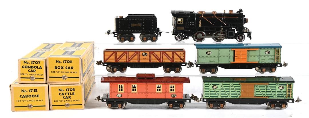 IVES O-GA. TRANSITION NO. 1663 STEAM FREIGHT SET