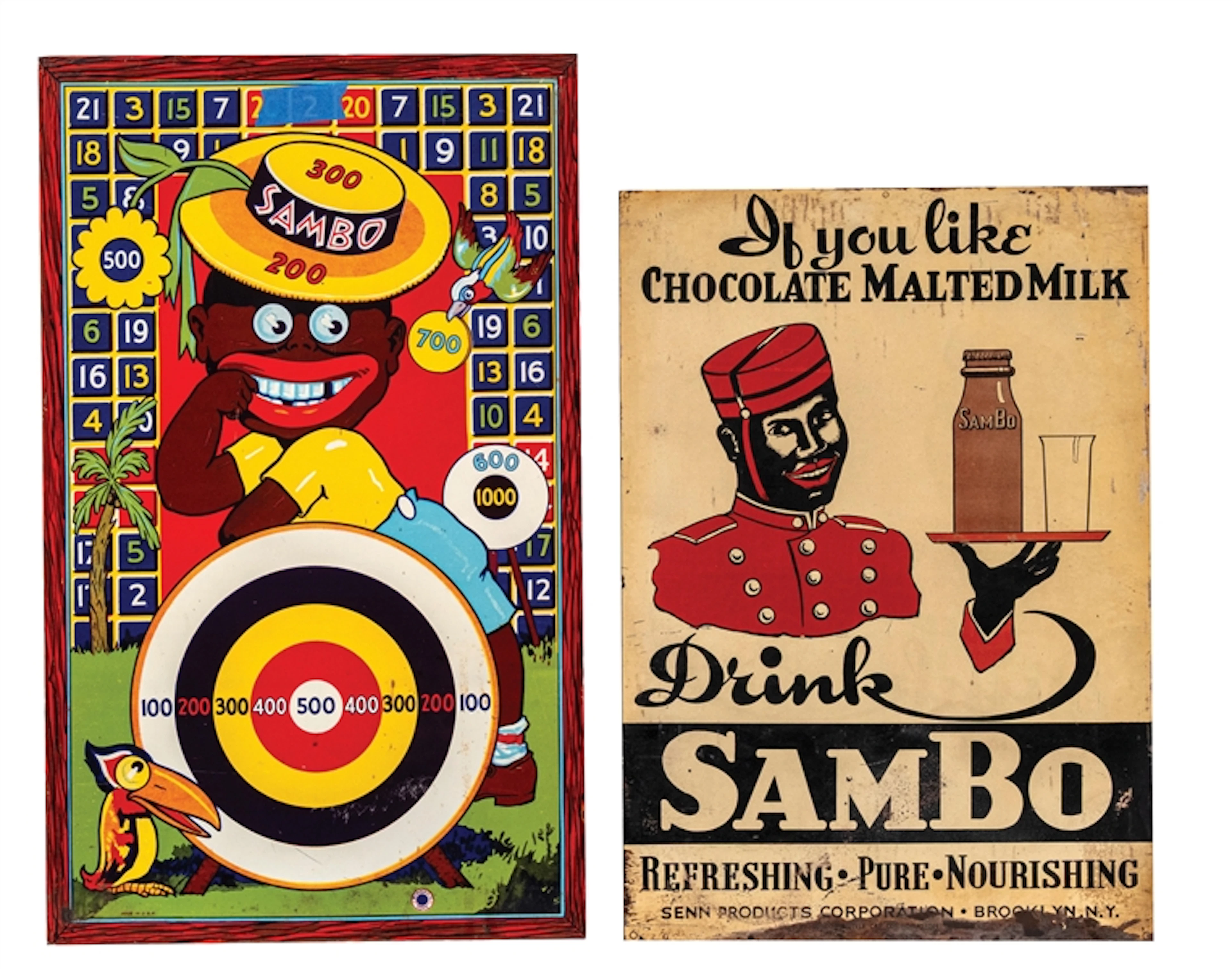 PAIR OF SAMBO ADVERTISEMENTS