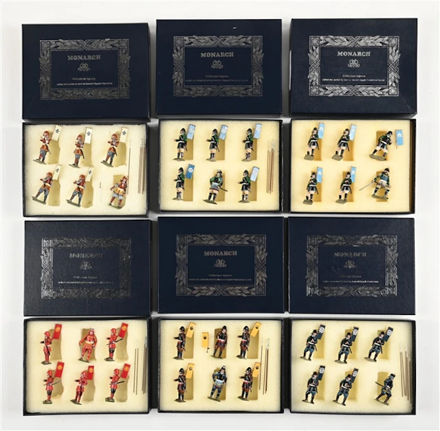 LOT OF 6: MONARCH SAMURAI WARRIORS SETS IN BOXES