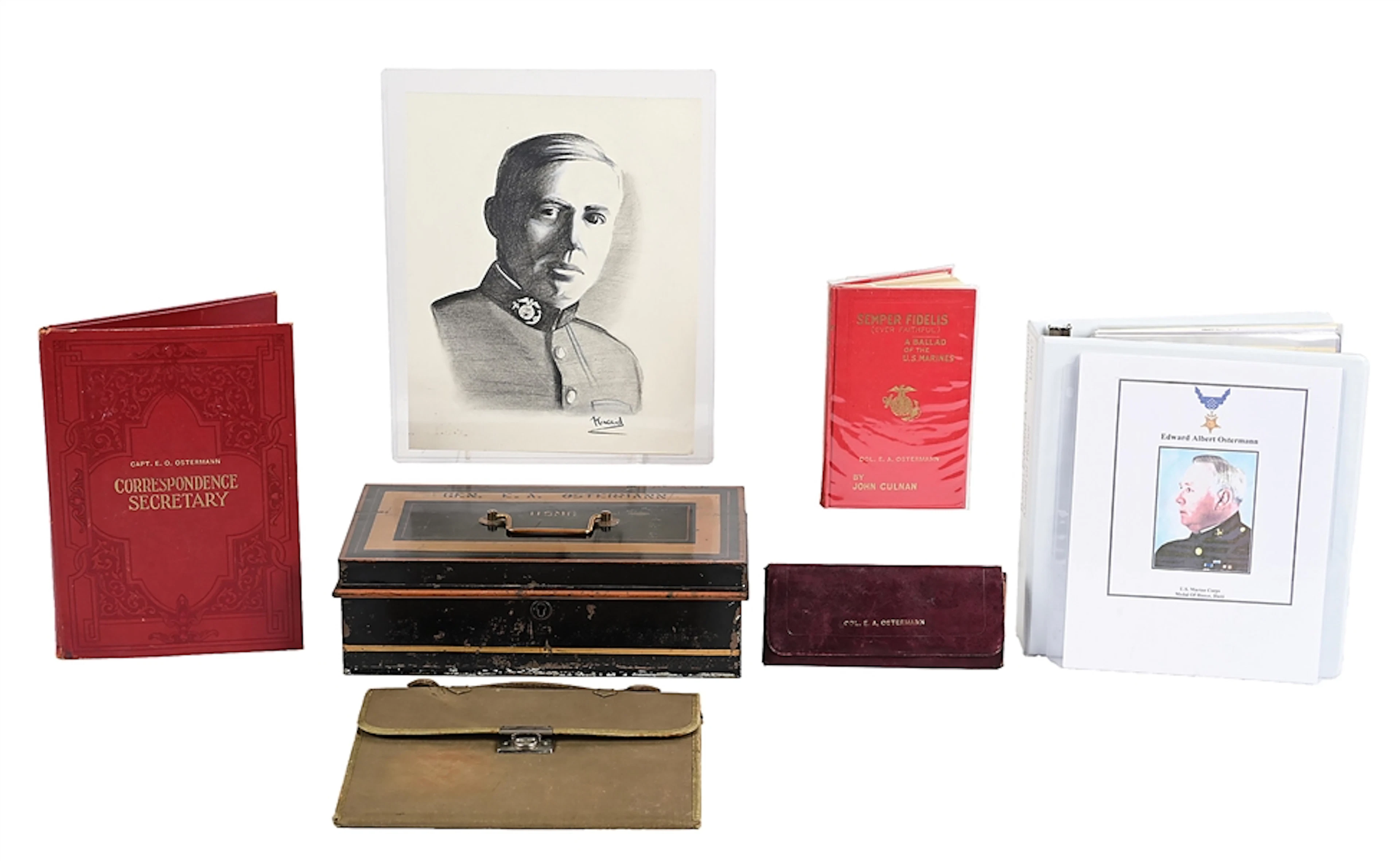 USMC MAJOR GENERAL EDWARD ALBERT OSTERMANN EPHEMERA GROUPING.