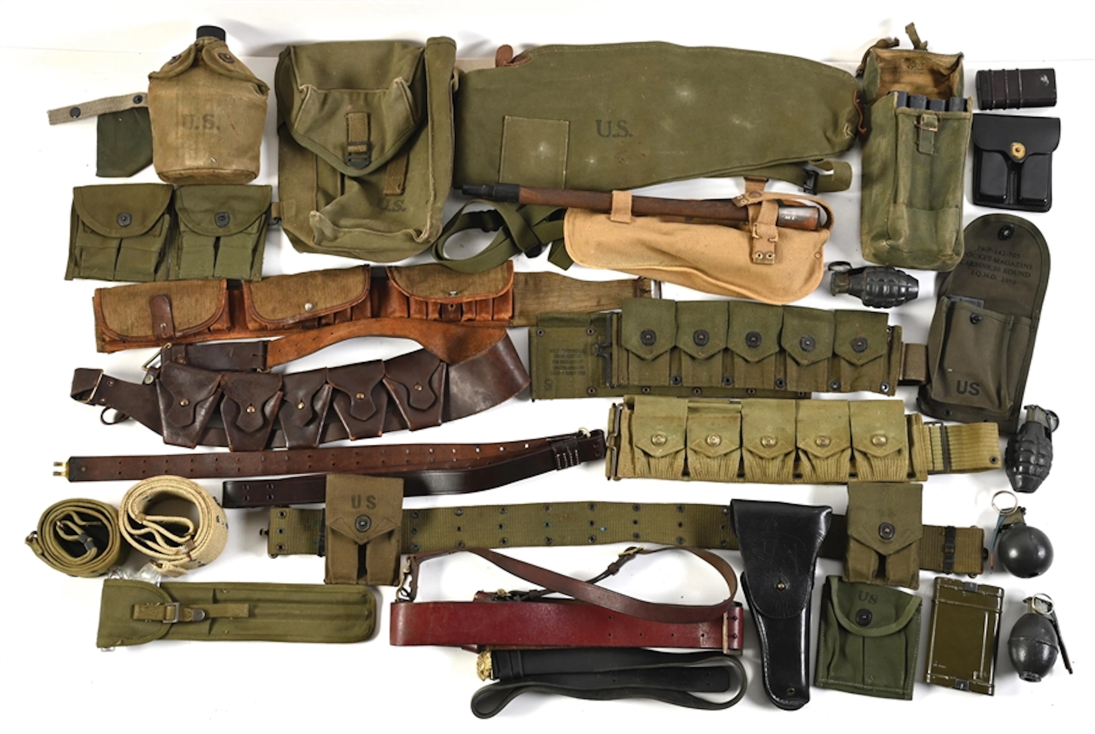 LARGE LOT OF FIELD GEAR.
