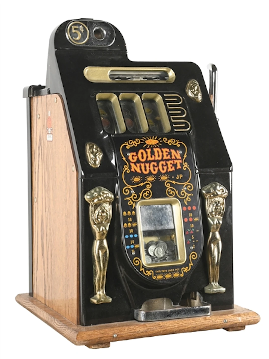 5¢ MILLS NOVELTY CO. GOLDEN NUGGET REPLICA SLOT MACHINE