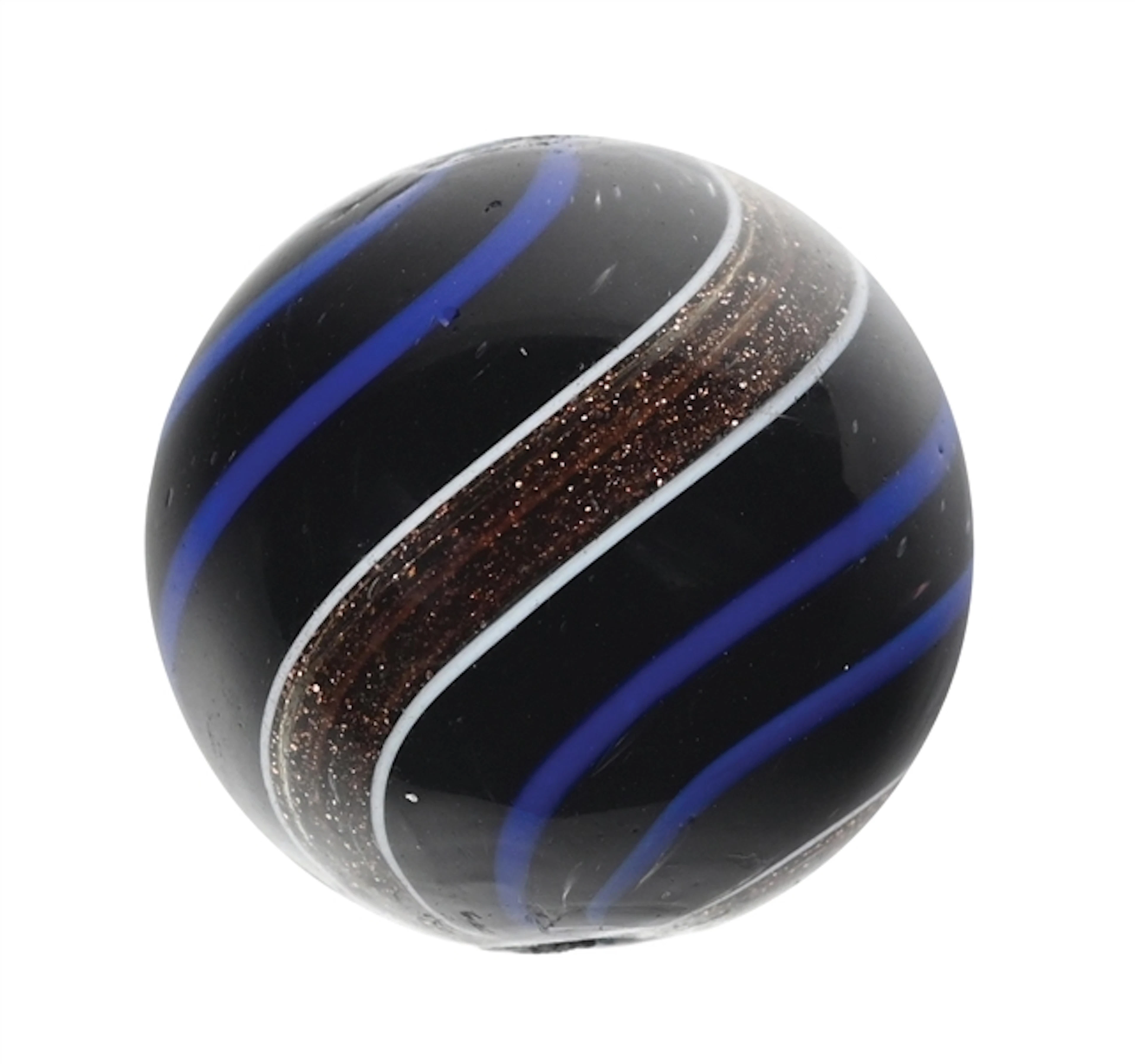BANDED BLUE AND BLACK LUTZ MARBLE
