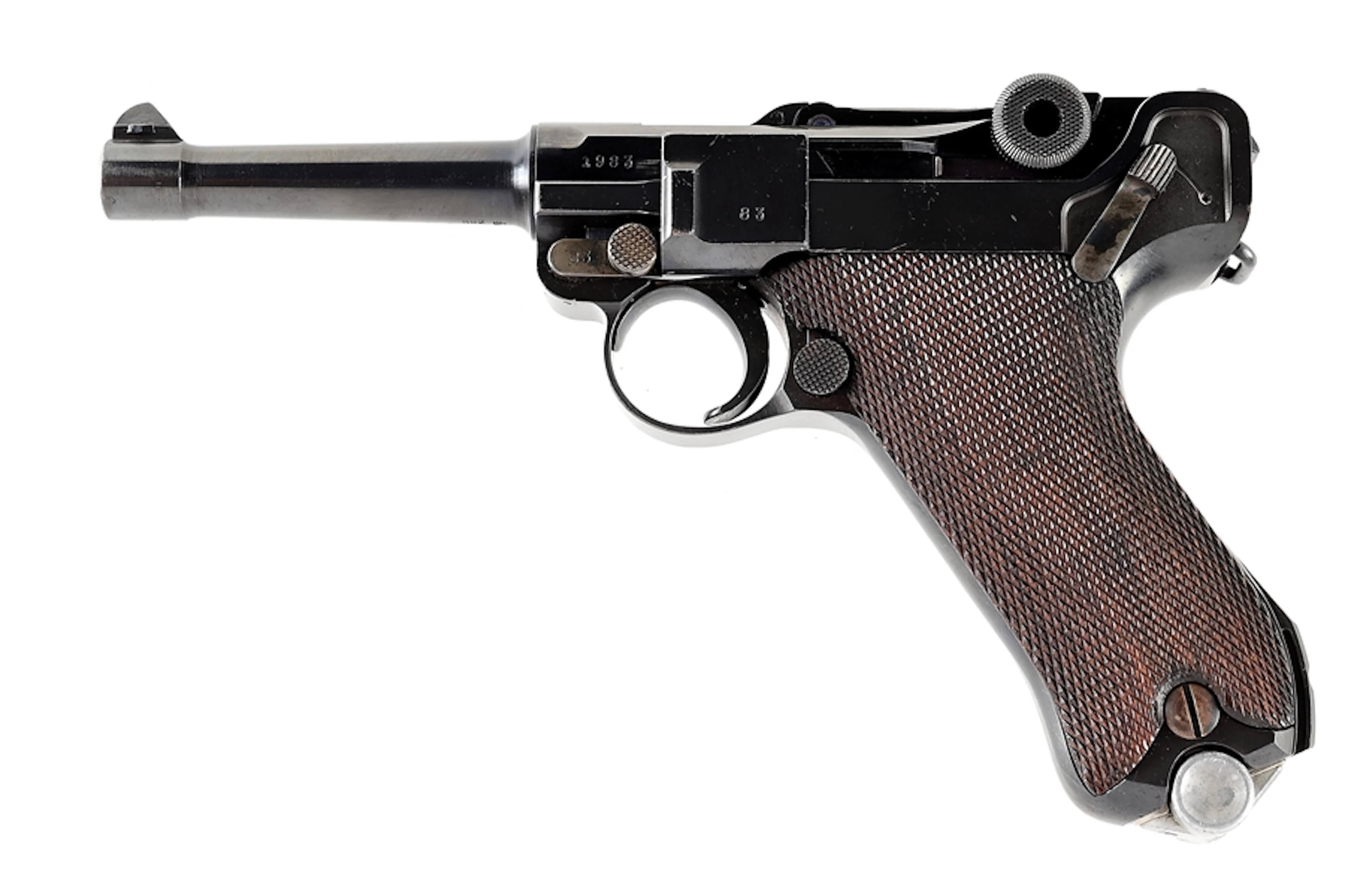 (C) WW2 LUFTWAFFE KRIEGHOFF S CODE P.08 9MM LUGER SEMI-AUTOMATIC PISTOL.