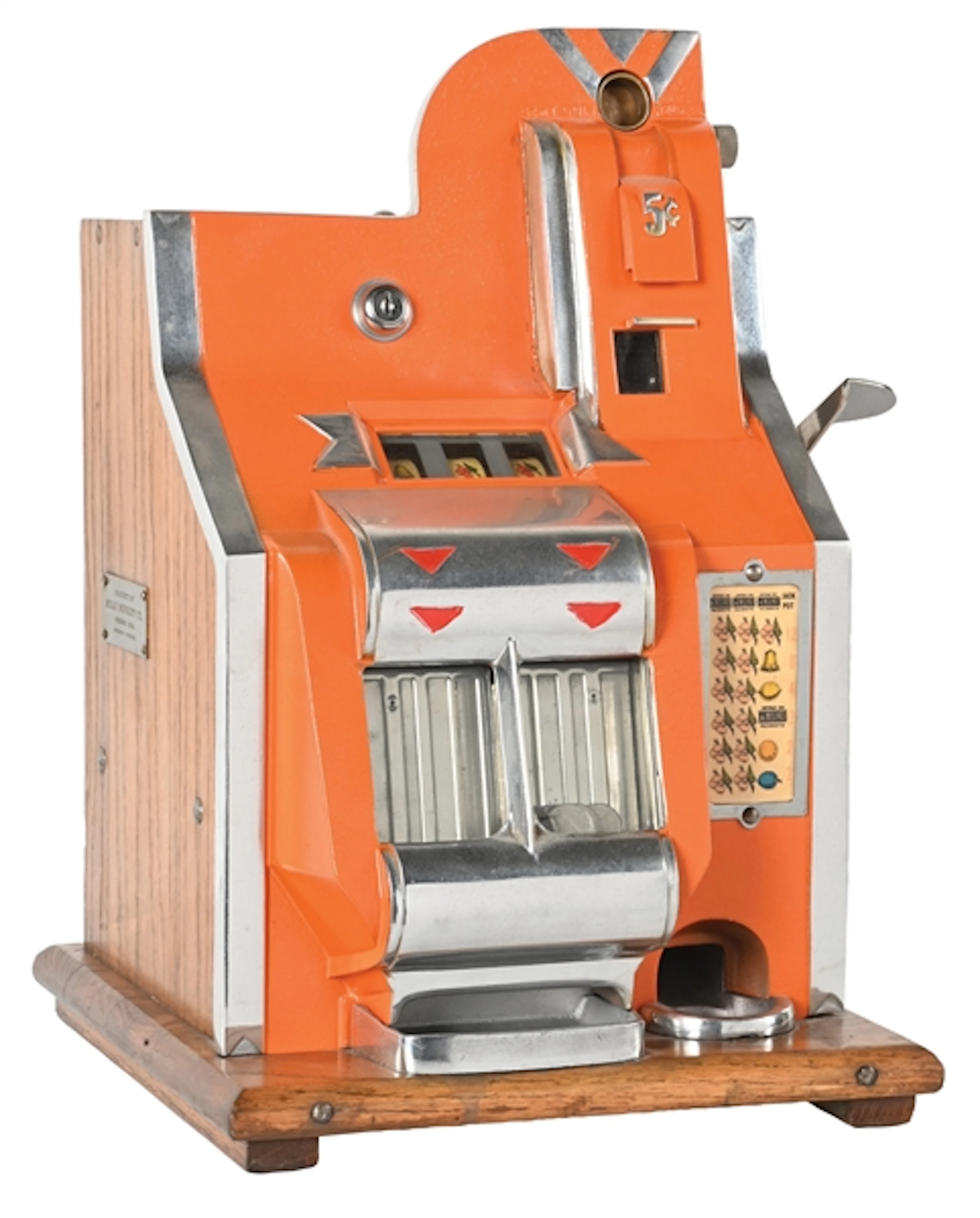 5¢ MILLS NOVELTY CO. QT CHEVRON SLOT MACHINE