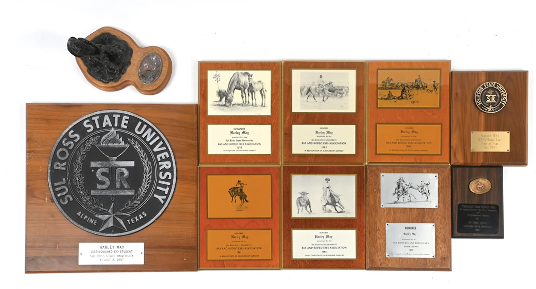 LOT OF 10: HARLEY MAY ASSORTED APPRECIATION TROPHYS