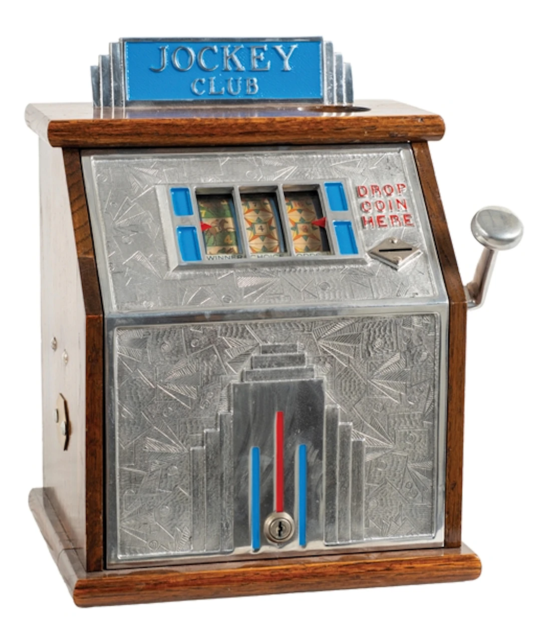 HORSE RACE-THEMED "JOCKEY CLUB" 3-REEL TRADE STIMULATOR