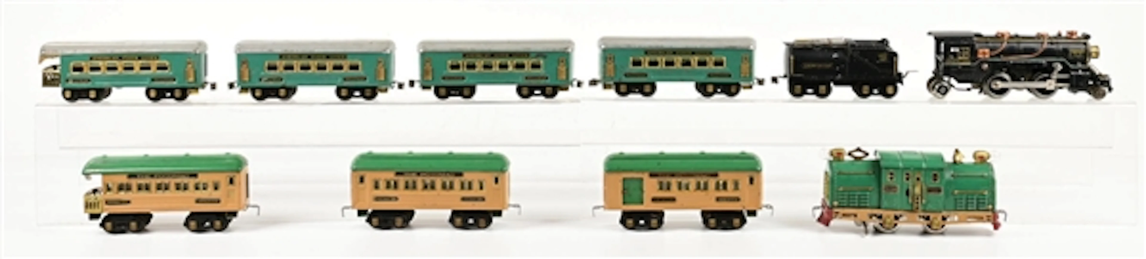 LOT OF 2: PRE-WAR AMERICAN FLYER O-GA. PASSENGER SETS