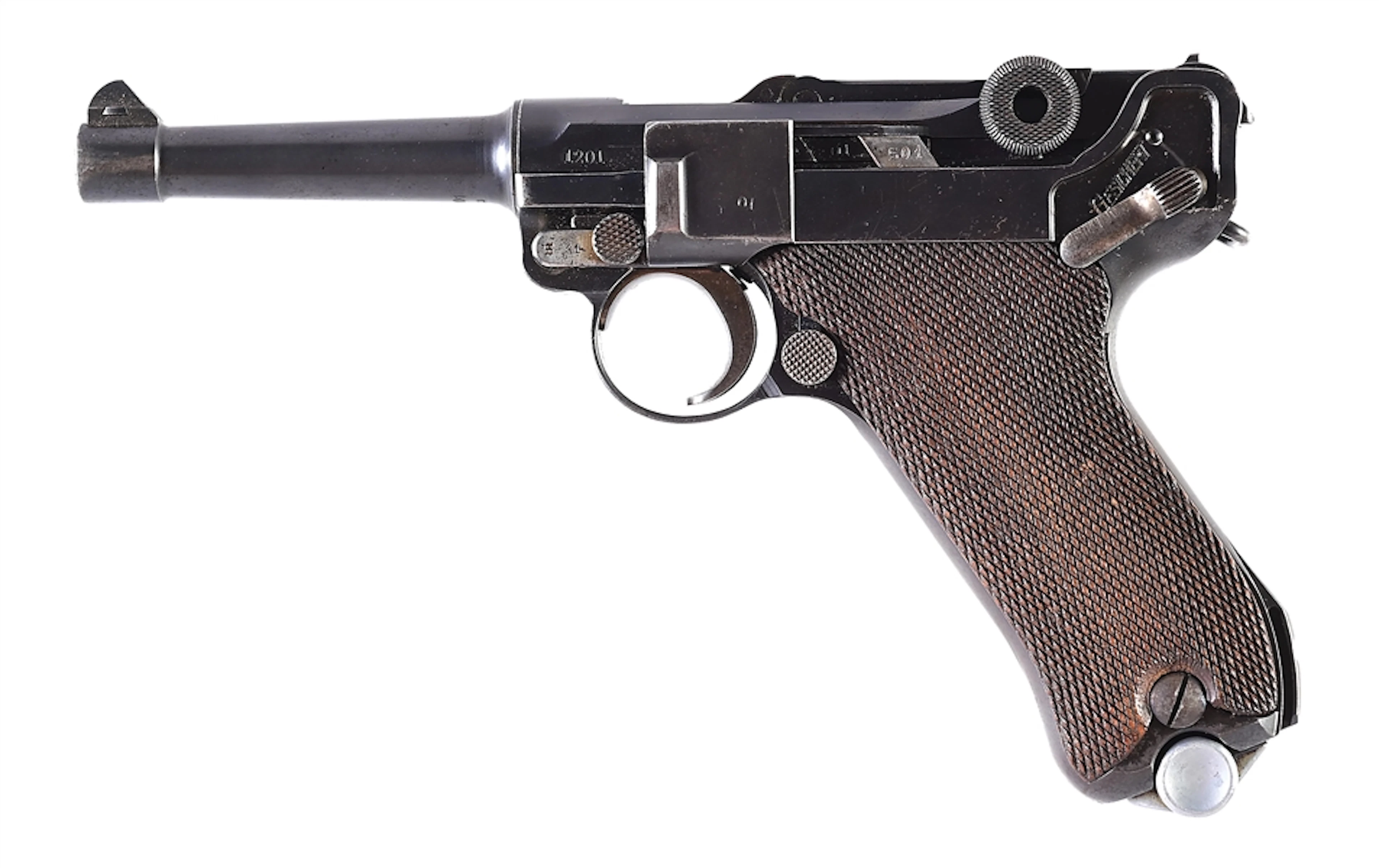 (C) MAUSER S/42 CODE K DATE 9MM SEMI-AUTOMATIC PISTOL WITH HOLSTER
