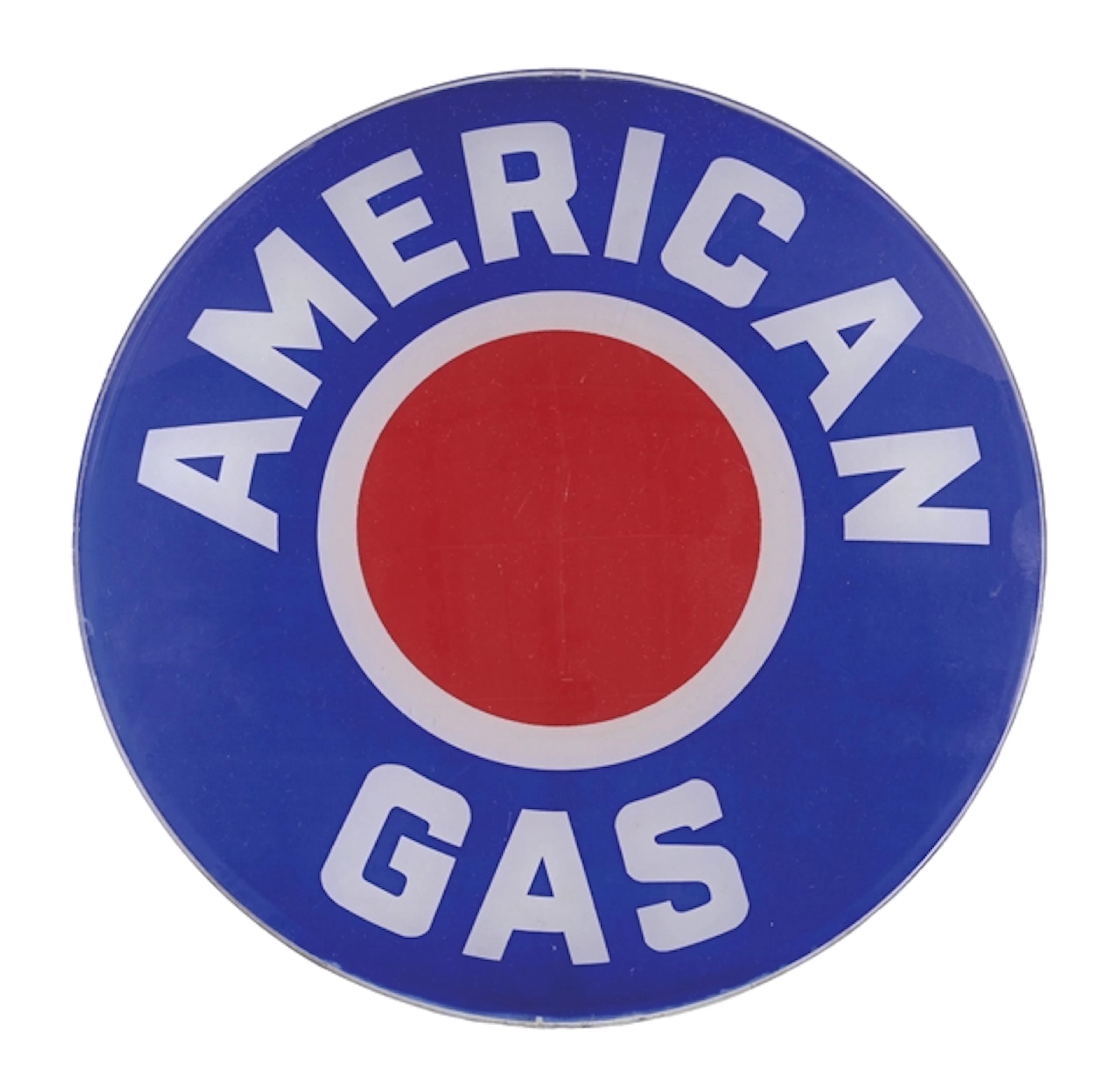 AMERICAN GASOLINE SINGLE 13.5" GLOBE LENS W/ BULLSEYE GRAPHIC.