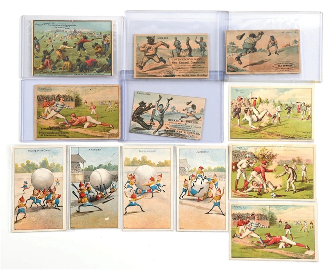 LOT OF 12: BASEBALL TRADE CARDS
