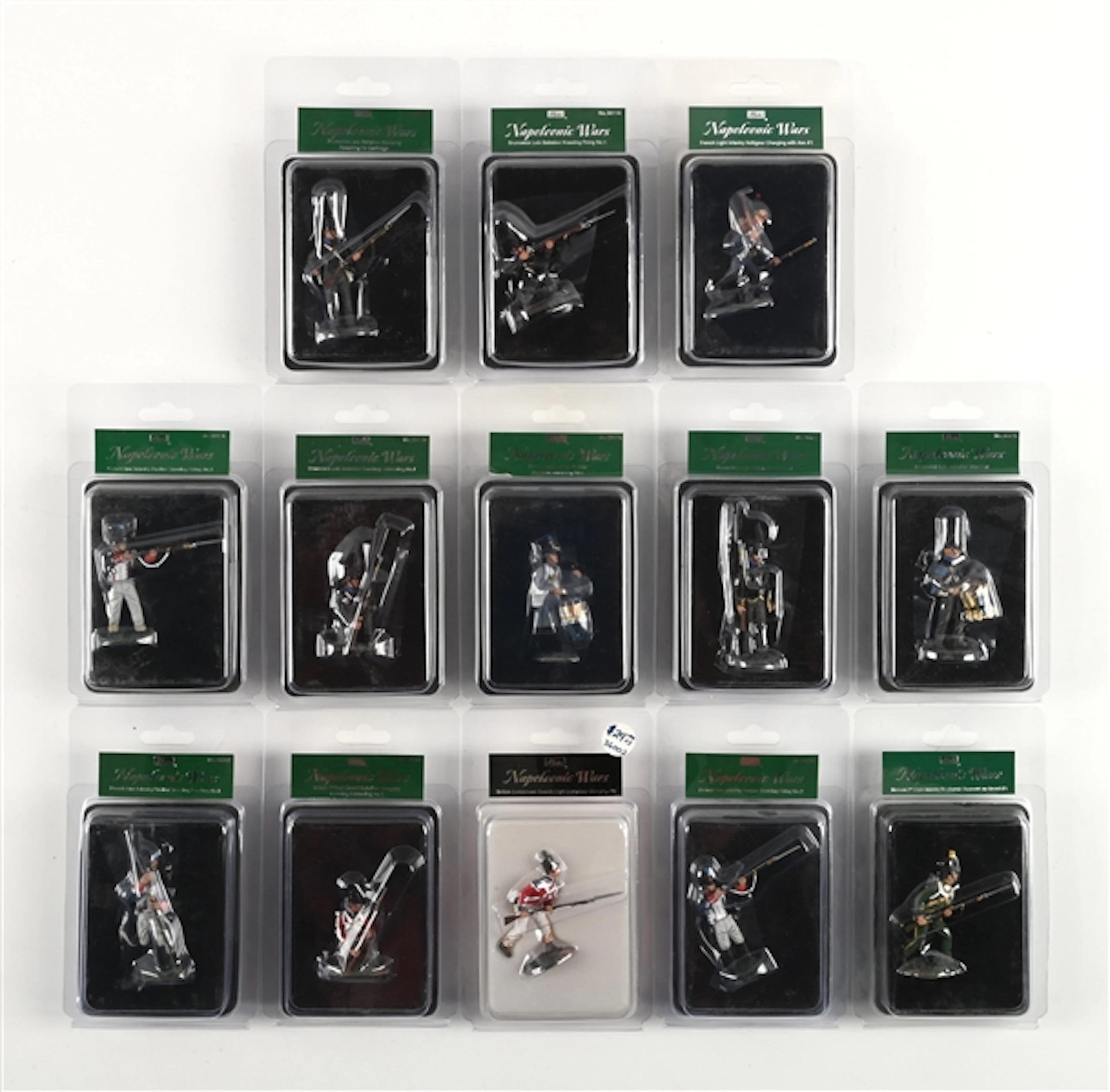 LOT OF 13: INDIVDUALLY PACKED FRENCH & BRITISH NAPOLEONIC FIGURES