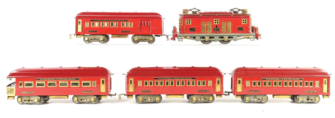 AMERICAN FLYER PRE-WAR STANDARD GA. NO. 4678 HAMILTONIAN PASSENGER SET