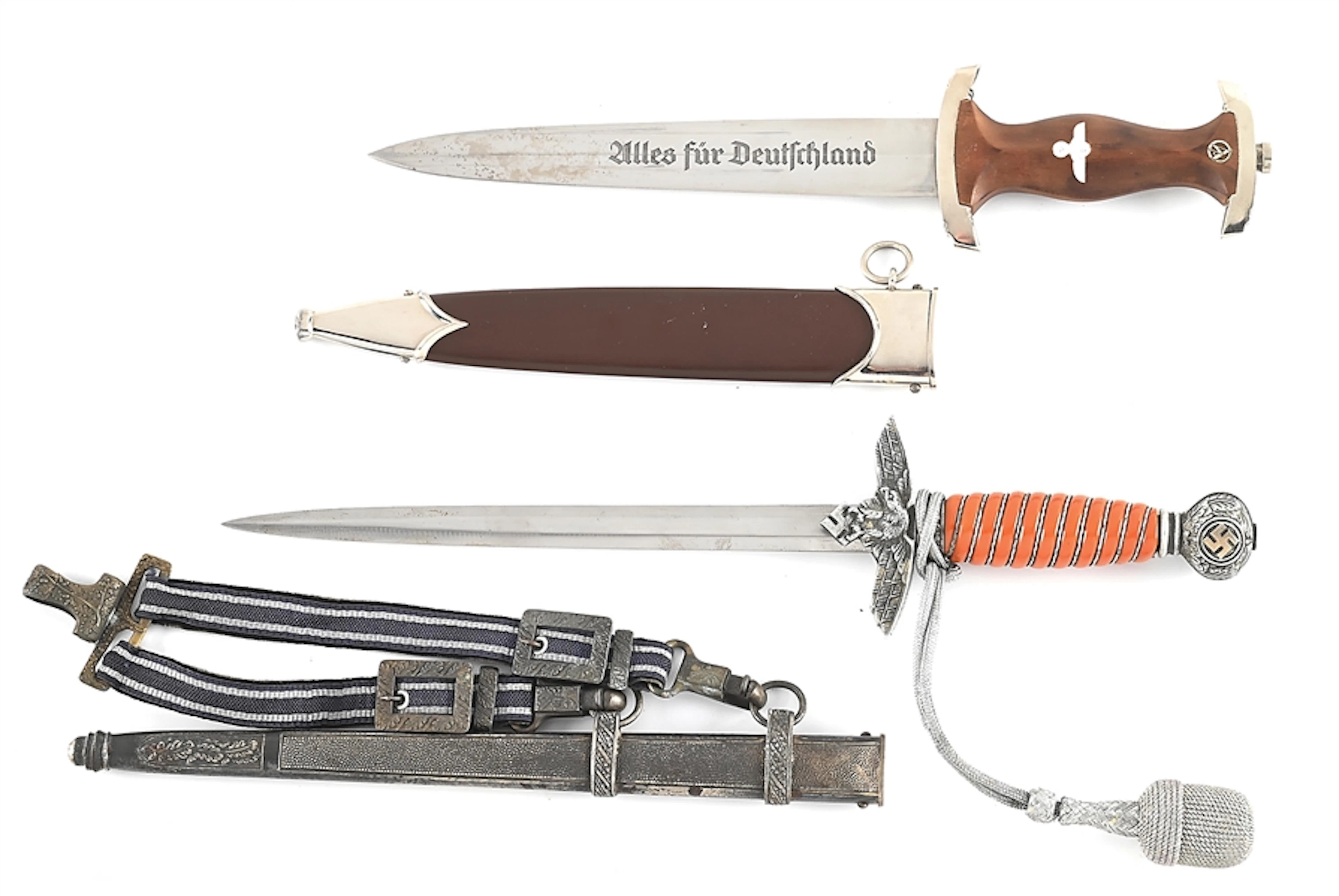 LOT OF 2: THIRD REICH SA AND LUFTWAFFE DAGGERS.