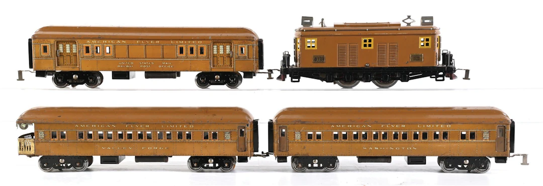 LOT OF 4: AMERICAN FLYER STANDARD GA. NO. 4039 LOCO W/ OBSERVATION