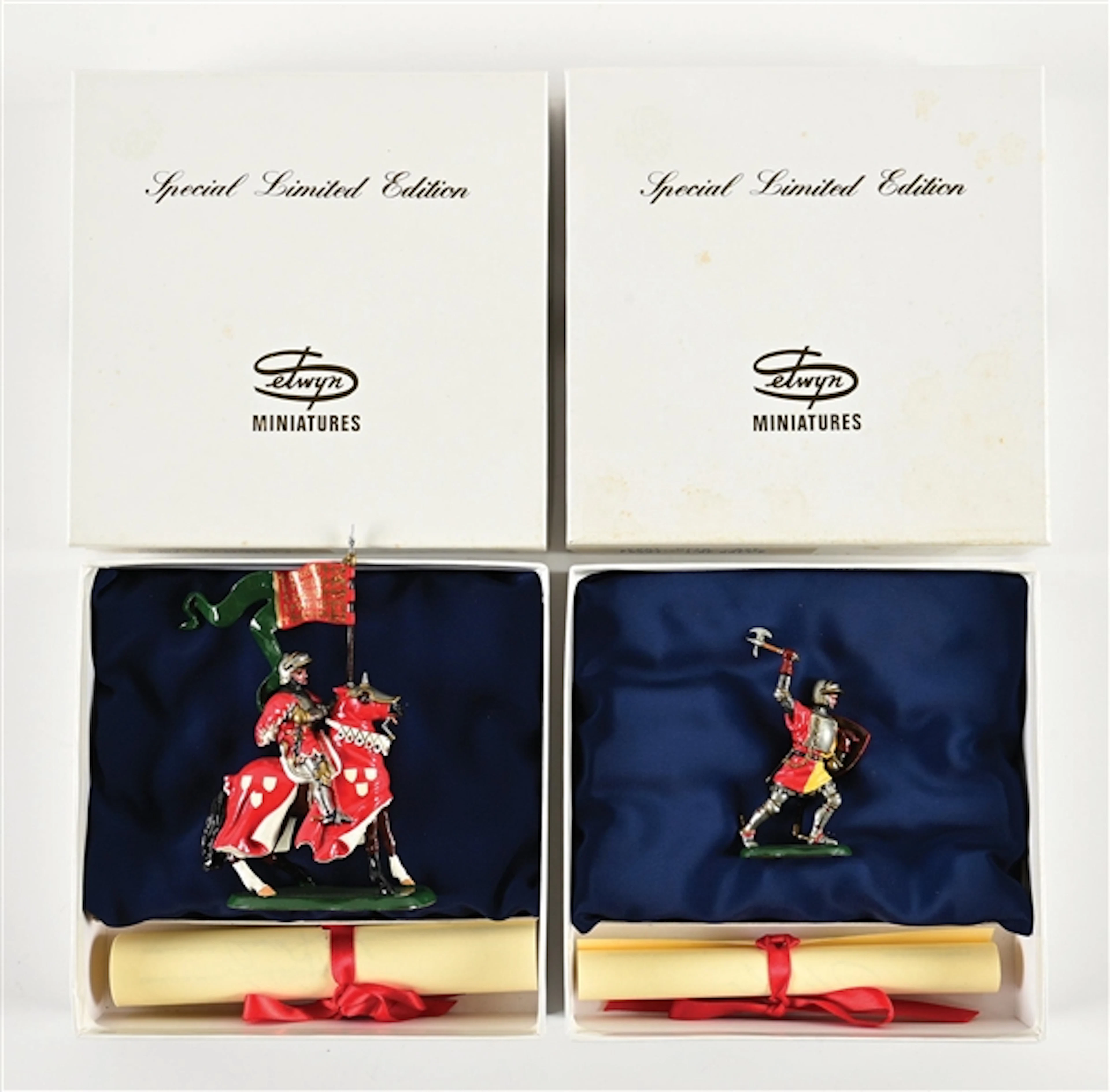 LOT OF 2: SELWYN MINIATURES SPECIAL LIMITED EDITION F9301 & M9308 W/ BOXES
