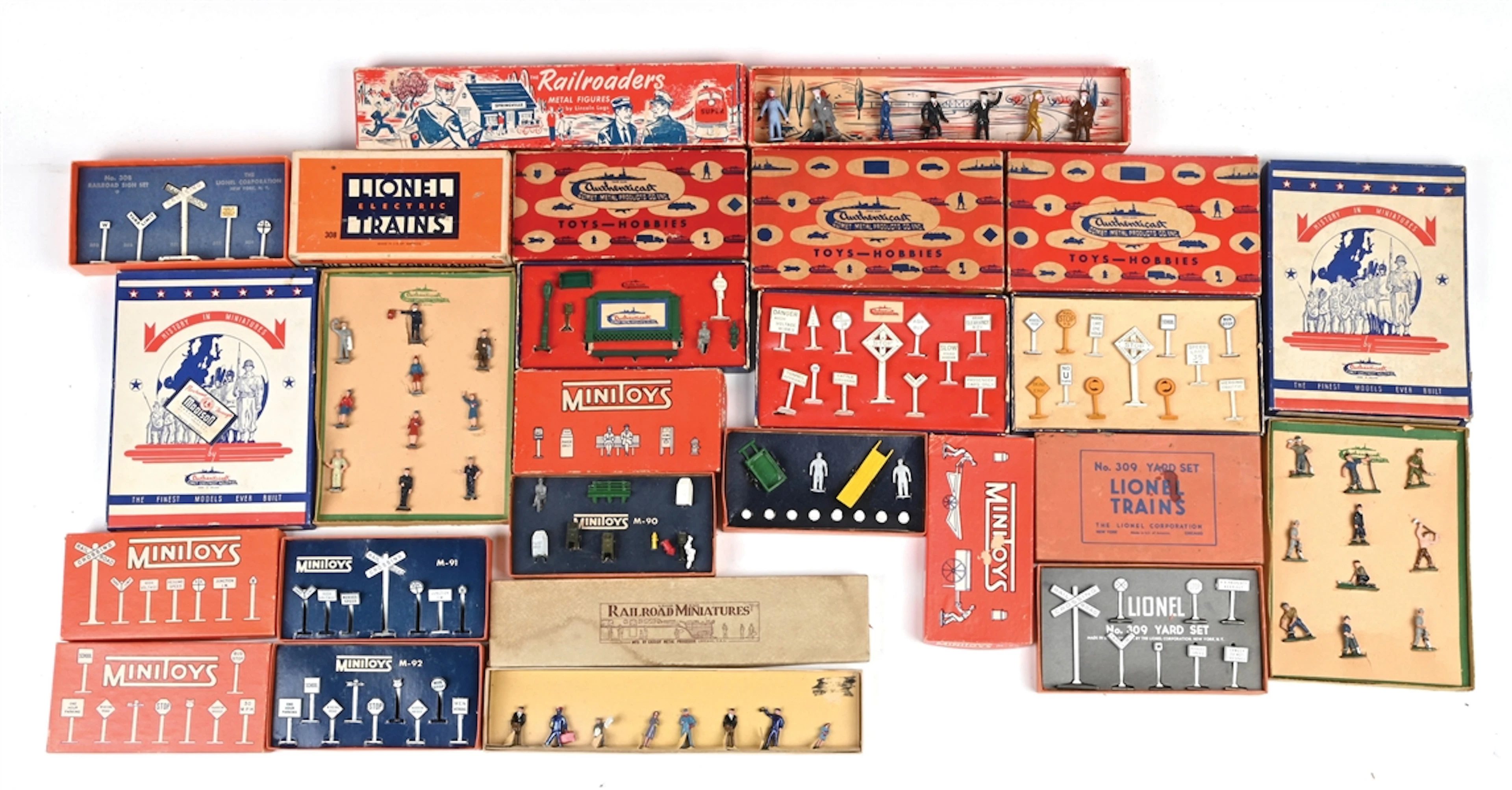 VARIOUS RAILROAD FIGURES & SIGNS