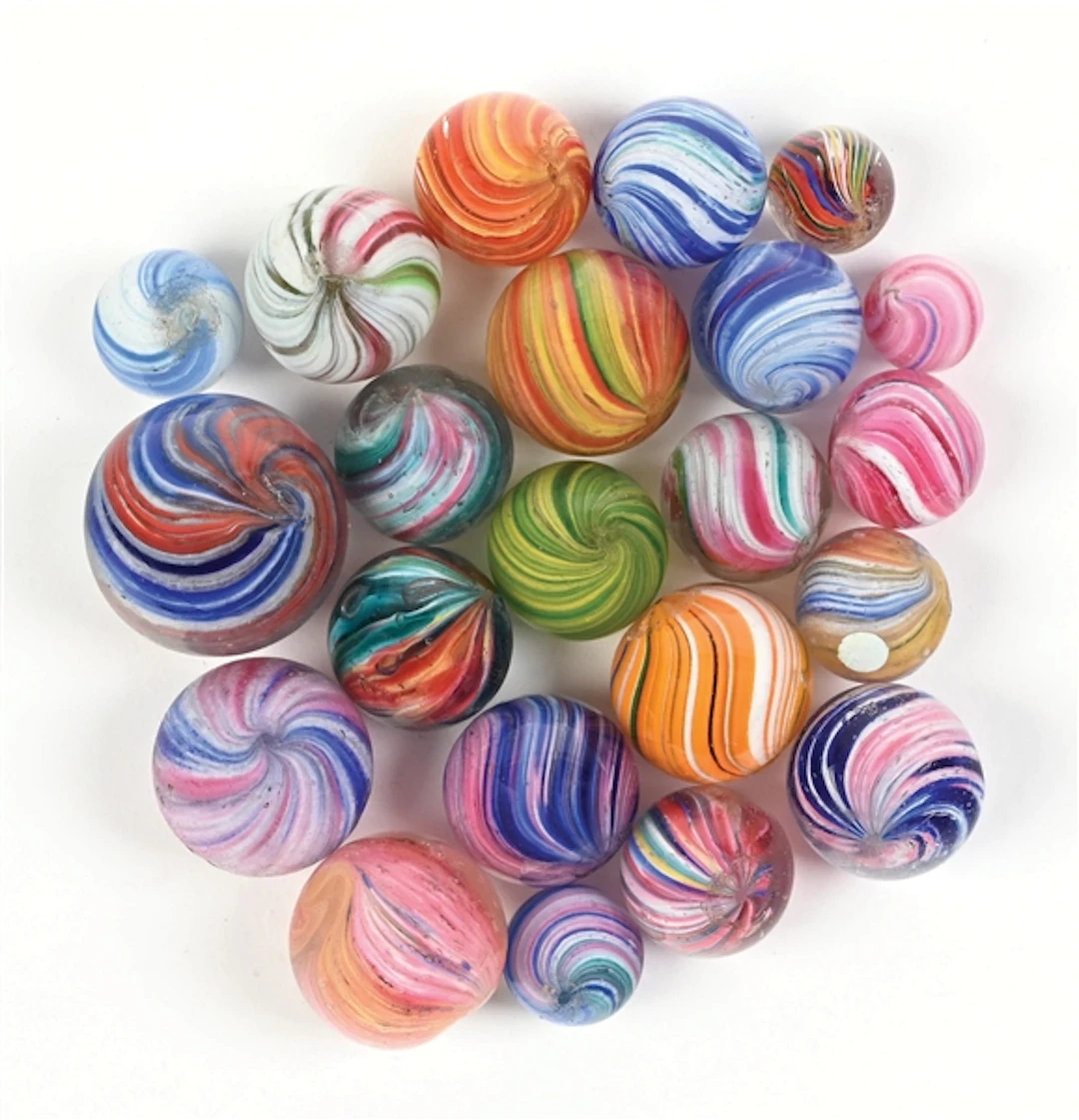 LOT OF 22: ONIONSKIN MARBLES