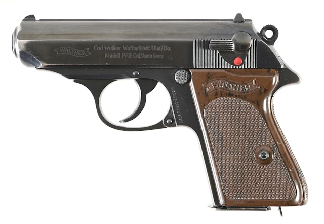 (C) WALTHER PPK SEMI-AUTOMATIC PISTOL.