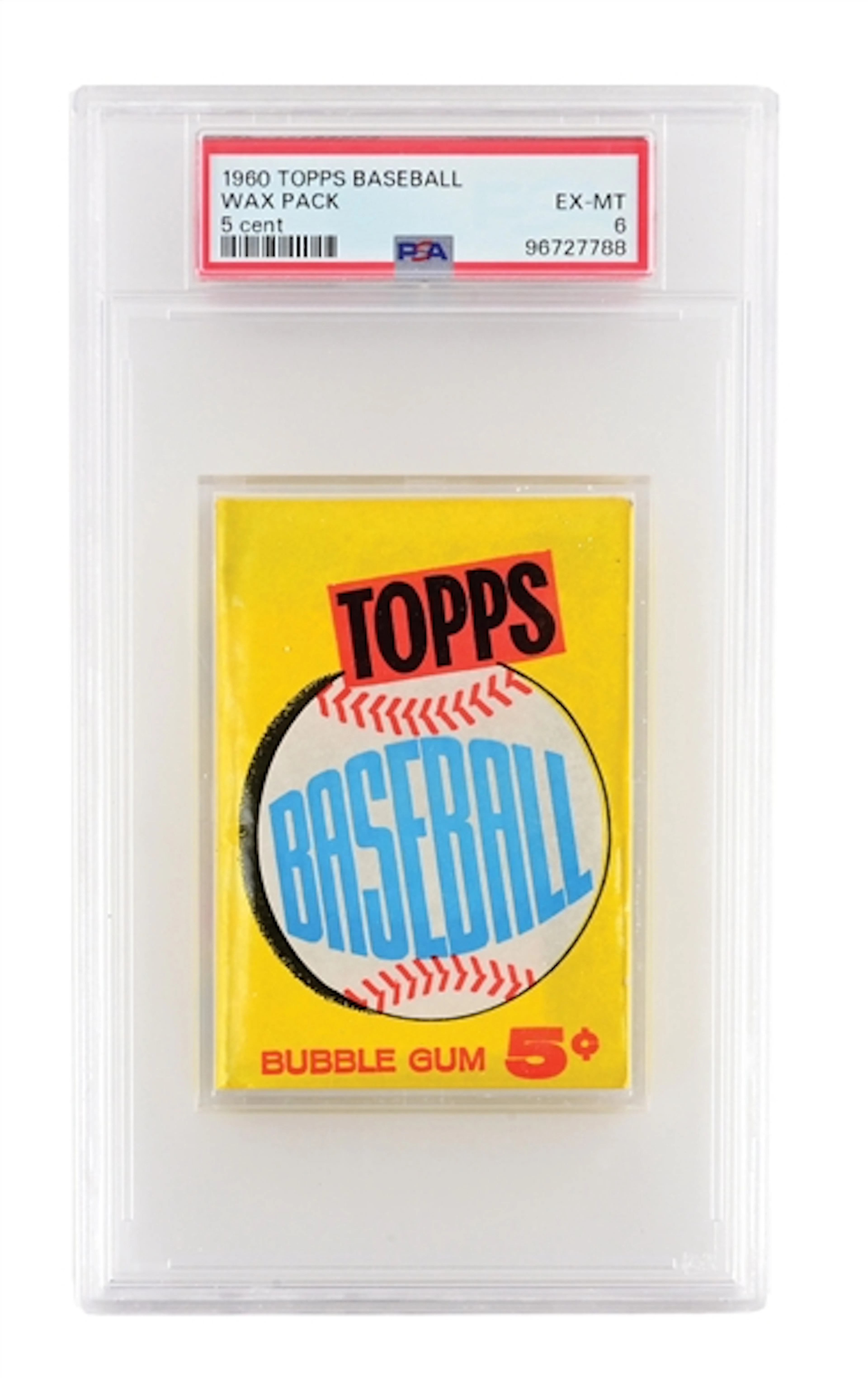 1960 TOPPS BASEBALL WAX PACK PSA 6