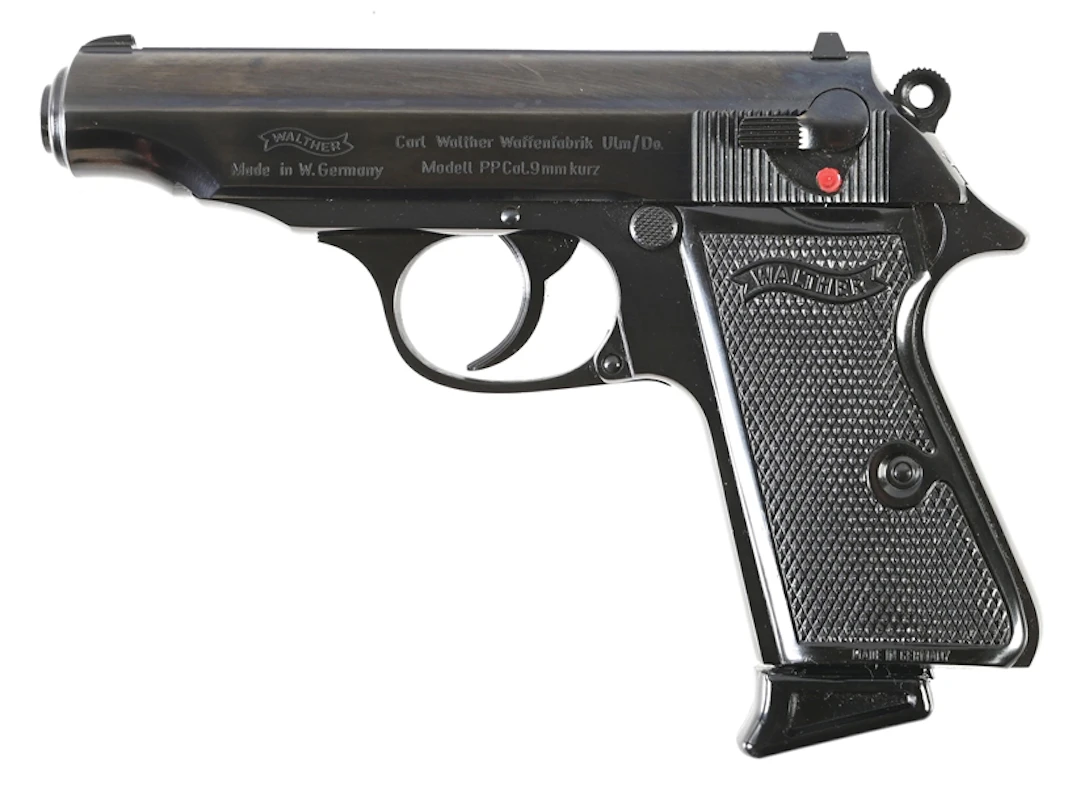 (C) INTERARMS GERMAN WALTHER PP SEMI-AUTOMATIC .380 PISTOL WITH CASE. .