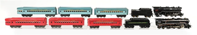 LOT OF 2: PRE-WAR AMERICAN FLYER O-GA. STEAM LOCOMOTIVE STREAMLINE