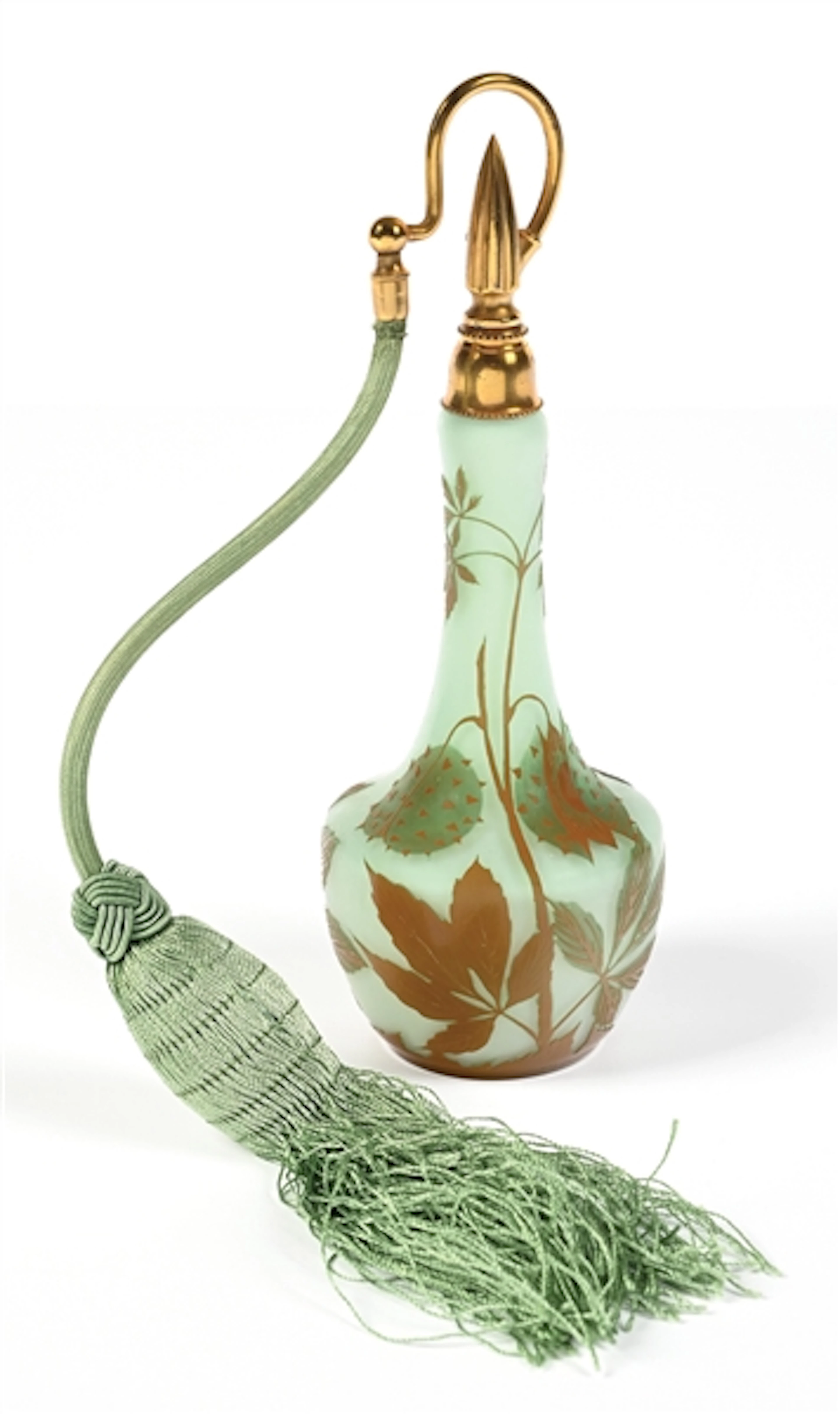 ÉMILE GALLÉ PERFUME WITH FOLIAGE PATTERN AND ATOMIZER