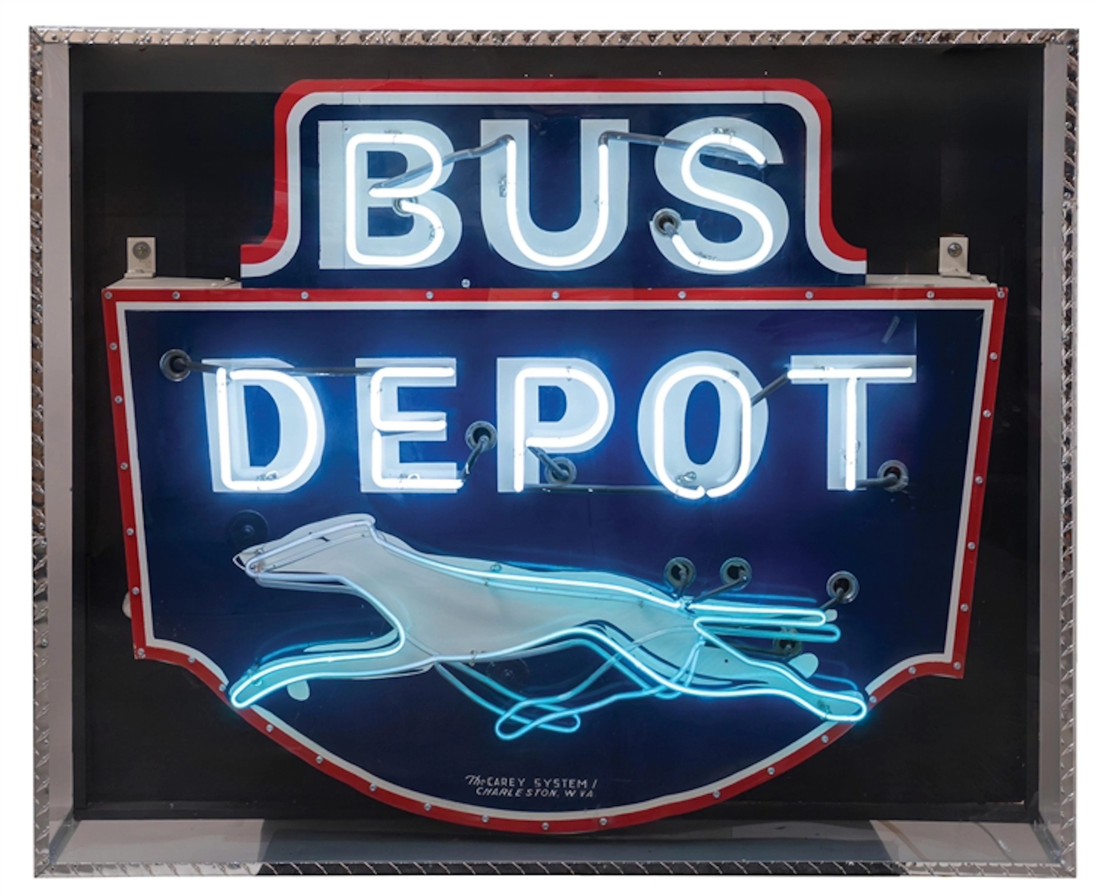 GREYHOUND BUS DEPOT NEON SIGN