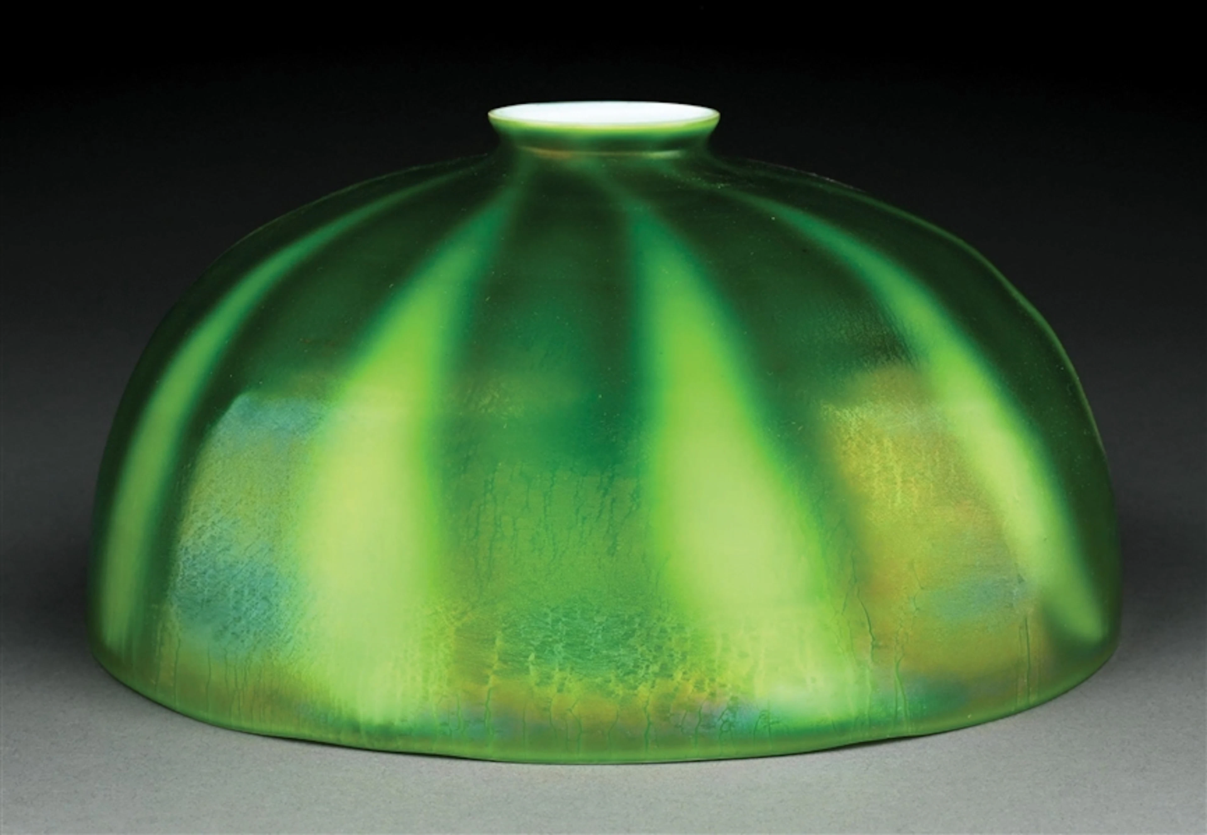 TIFFANY STUDIOS FAVRILE GLASS GREEN SHADE