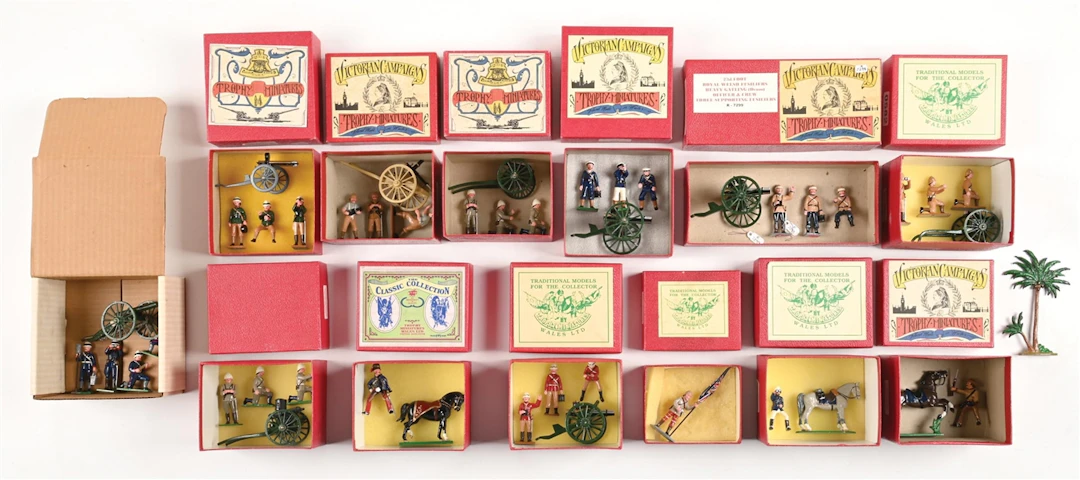 LARGE LOT OF TROPHY TOY SOLDIERS IN ORIGINAL BOXES