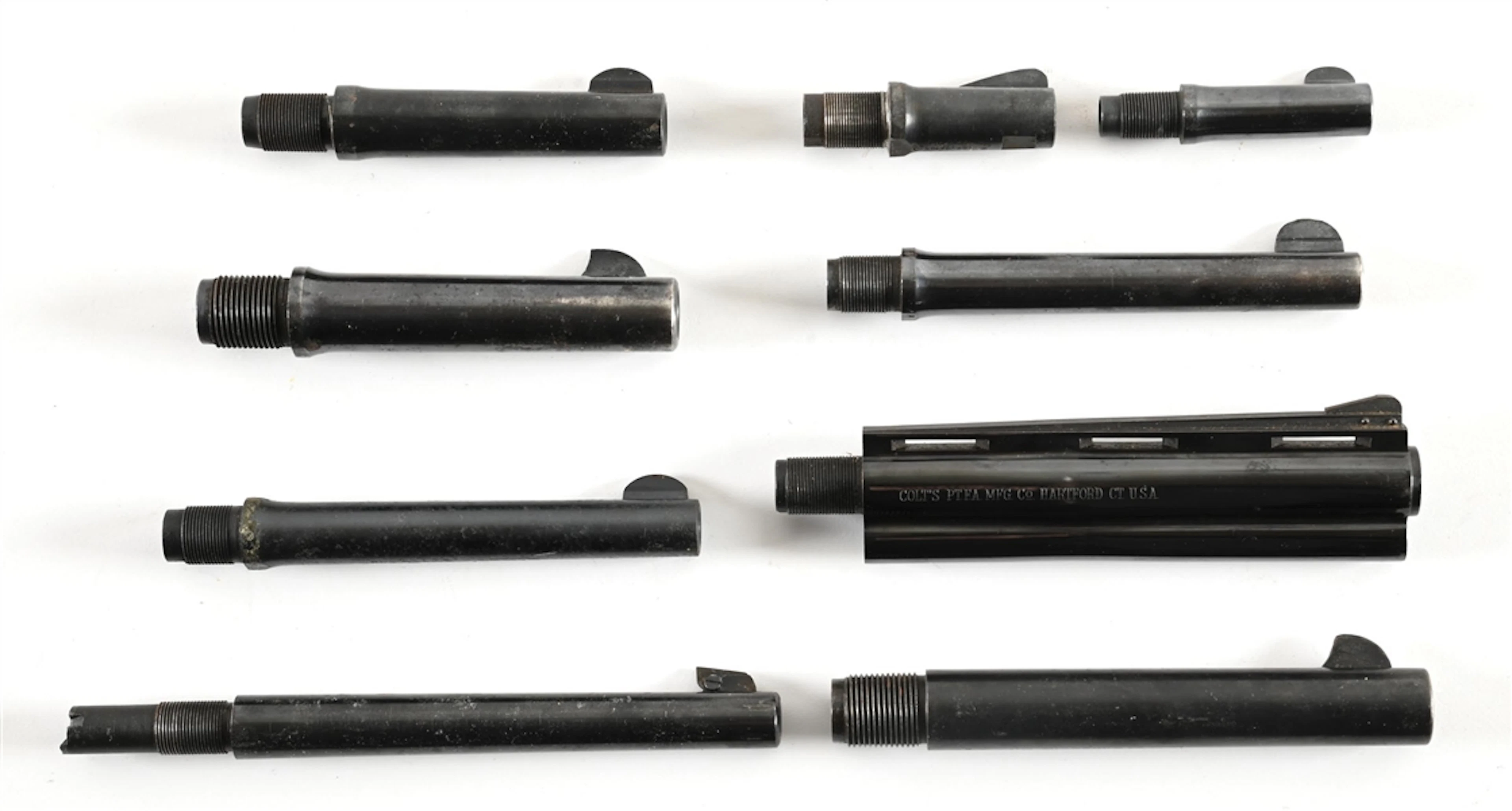 LOT OF (9) COLT REVOLVER BARRELS.