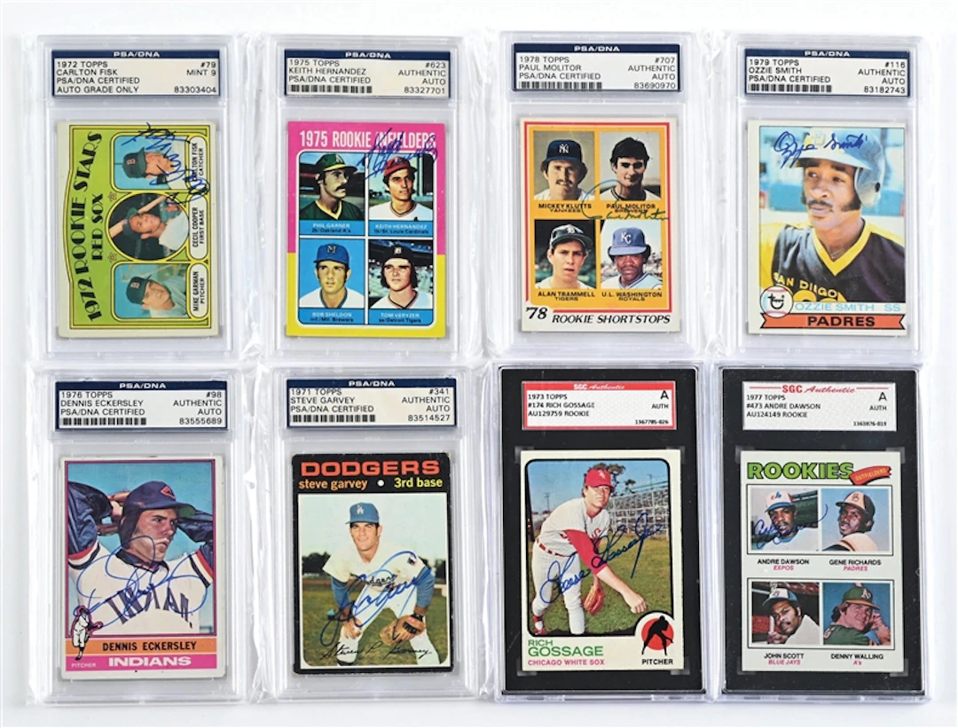 LOT OF 8: SIGNED ROOKIE CARDS