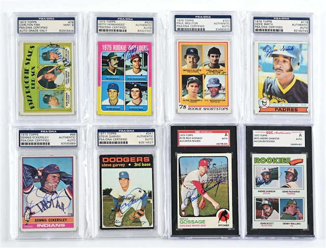 LOT OF 8: SIGNED ROOKIE CARDS