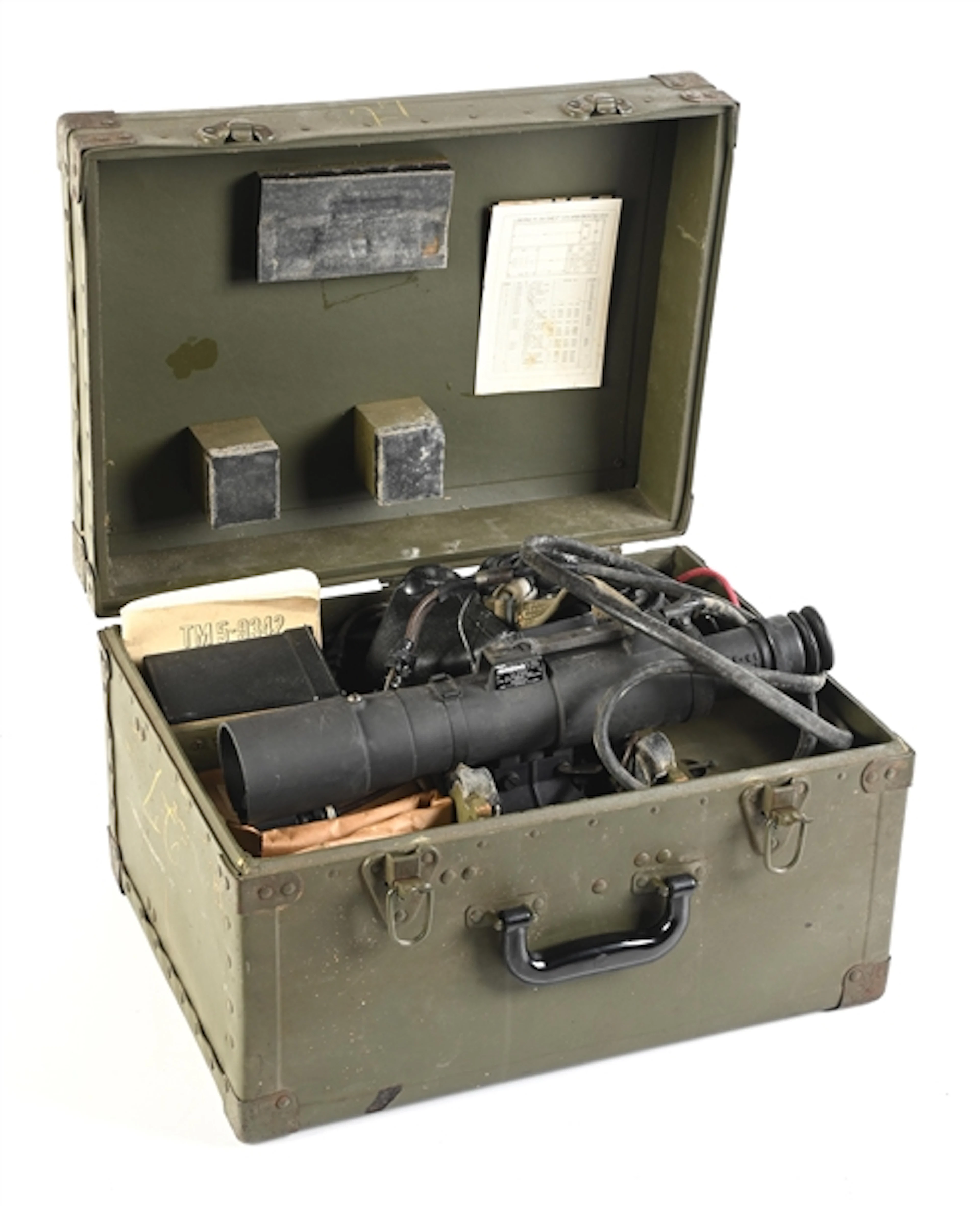 KOREAN WAR U.S. M3 INFRARED SNIPERSCOPE WITH CASE AND ACCESSORIES.