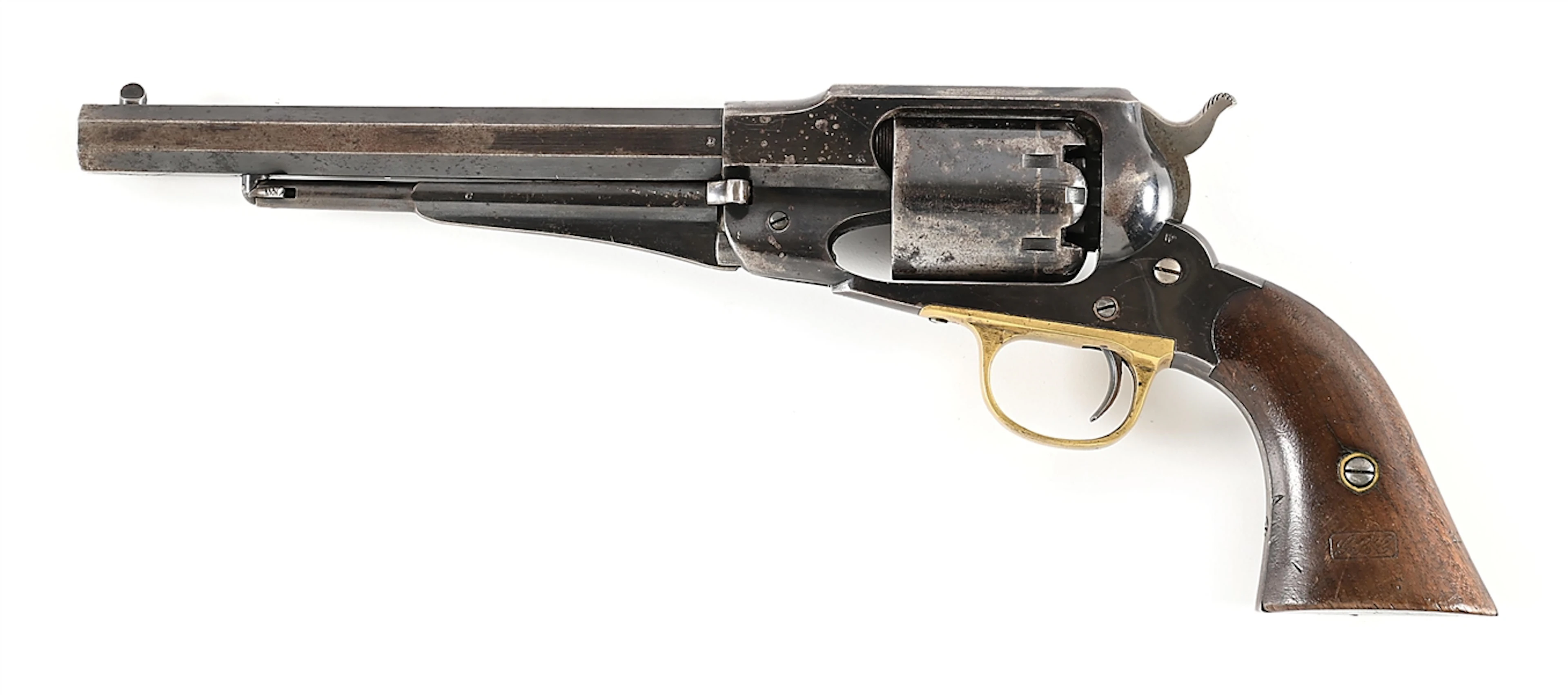 (A) MARTIAL REMINGTON NEW MODEL 1858 ARMY PERCUSSION REVOLVER.