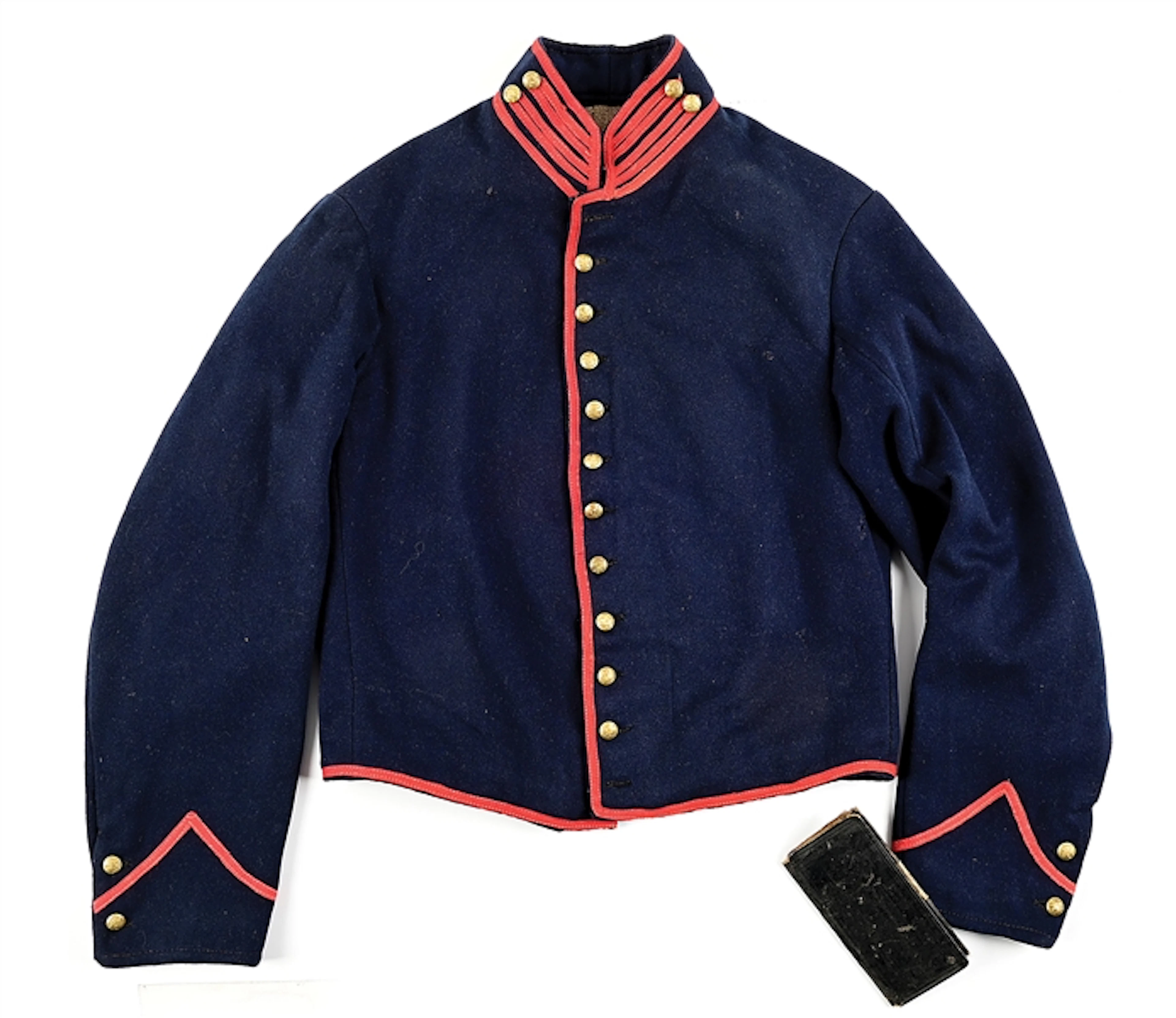 US CIVIL WAR ARTILLERY SHELL JACKET ATTRIBUTED TO GEORGE COOK, 13TH